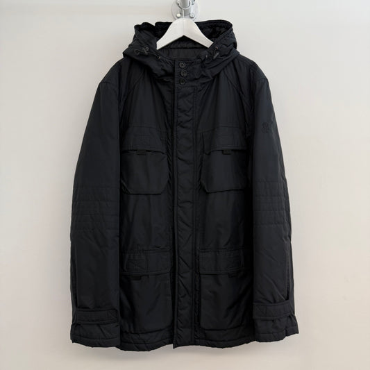 Dolce & Gabbana black cargo rain parka