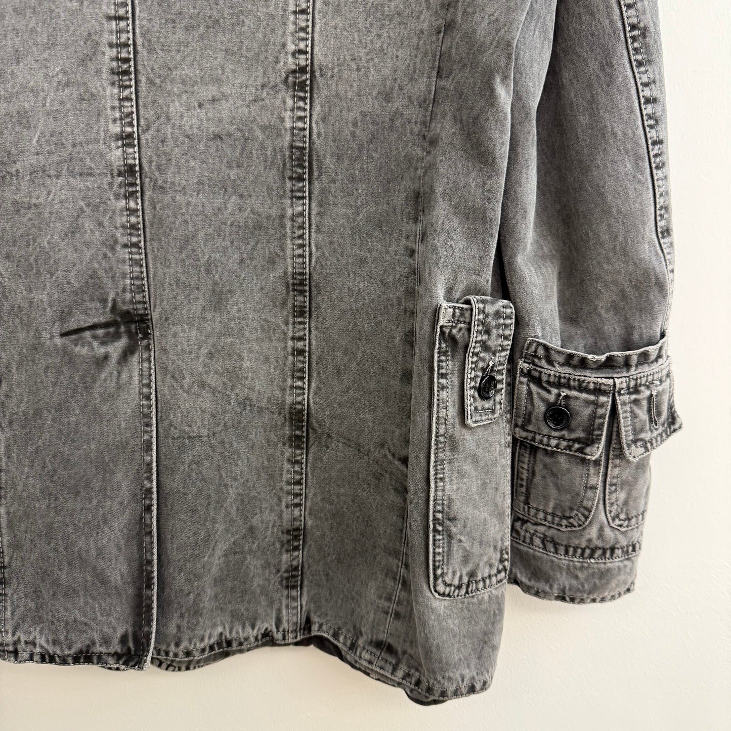 Dolce & Gabbana grey denim cargo blazer