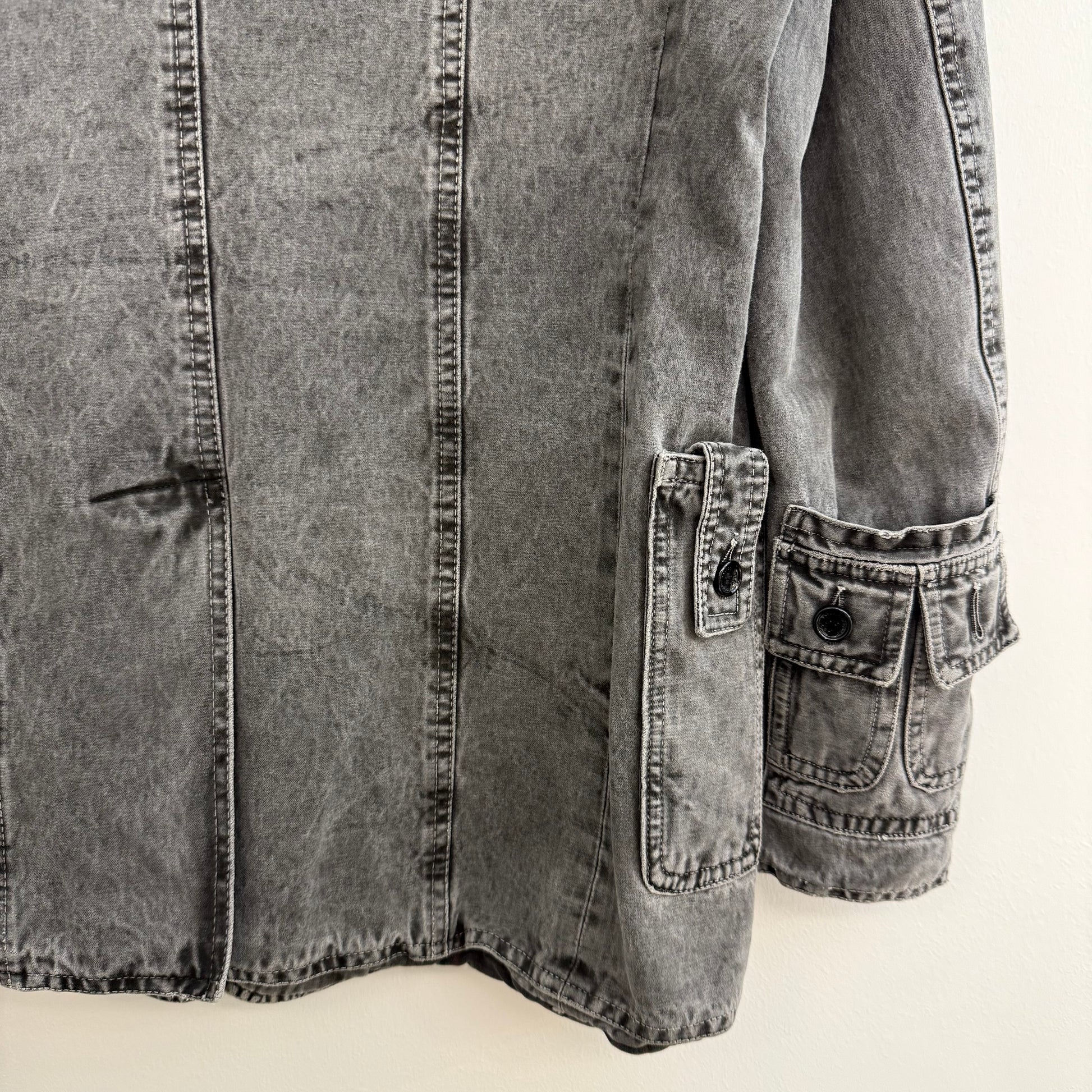 Dolce & Gabbana grey denim cargo blazer