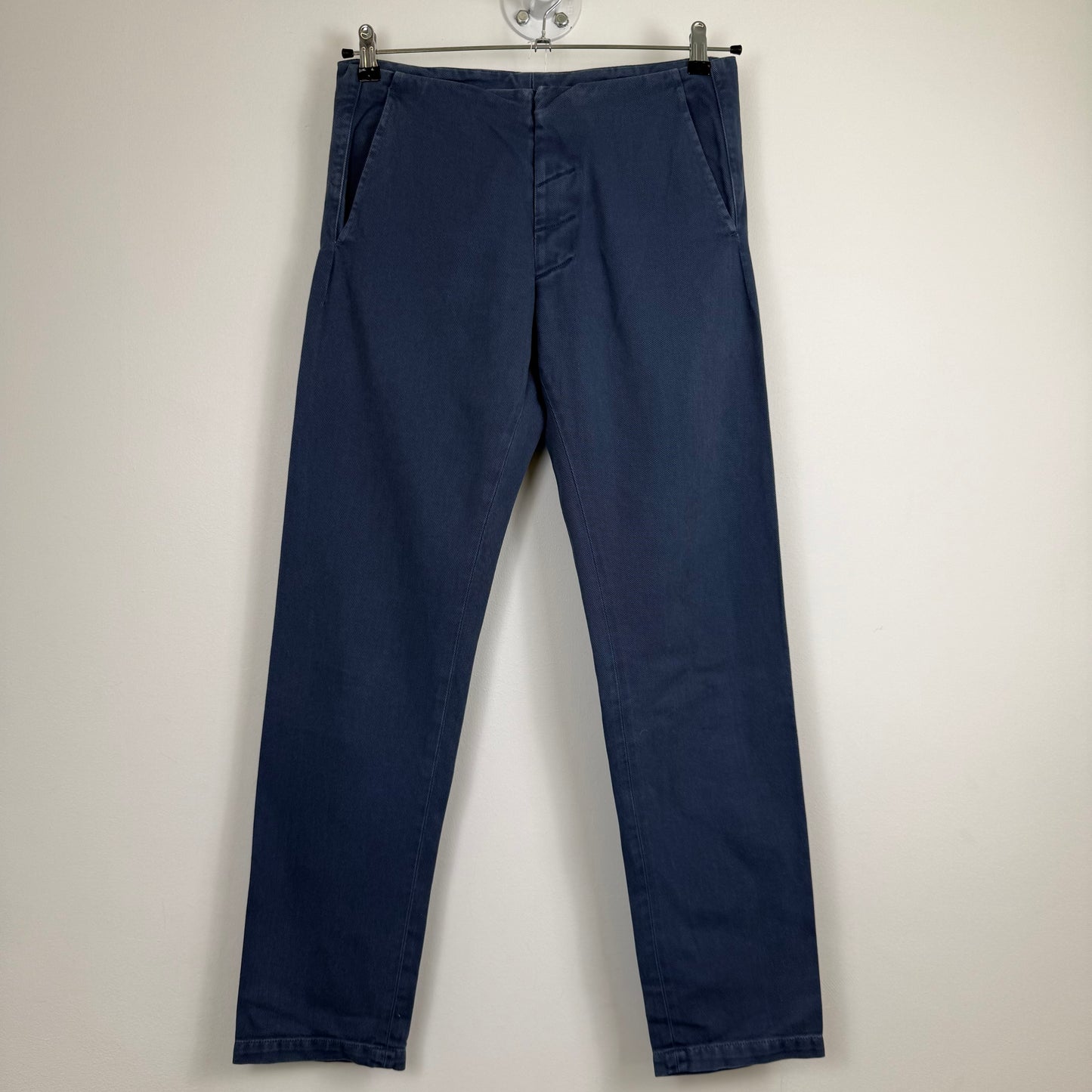 Maison Margiela Blue Heavy Cotton Twill No-Loop Trousers