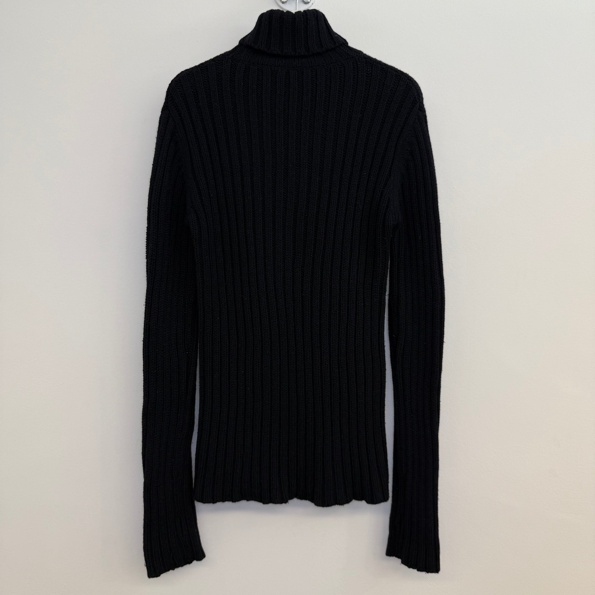 Marithe & Francois Girbaud black heavy knit sweater with turtle neck