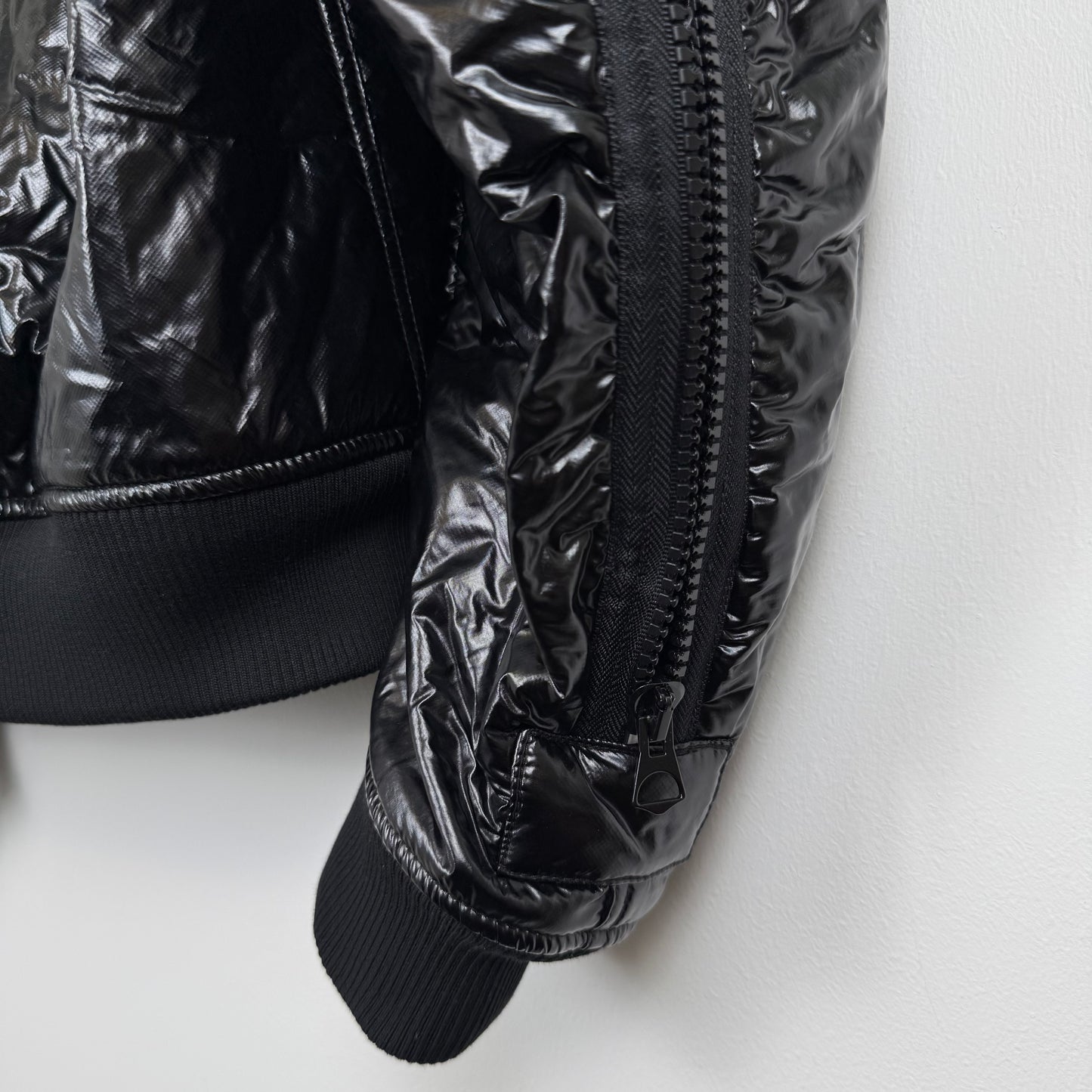 Dries Van Noten FW21 Back-Zip Crinkled Technical Bomber