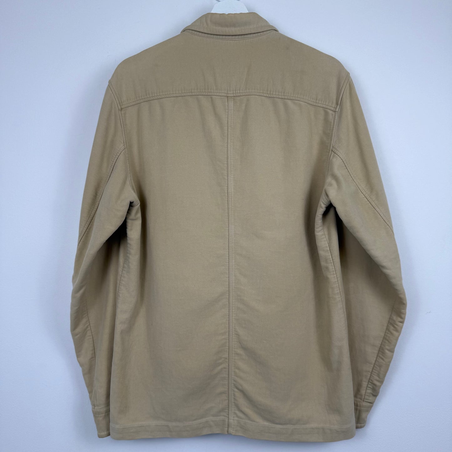 Dries Van Noten Vintage Sand Cotton Zip-Pocket Shirt Jacket (c. Late 1990s / Early 2000s)