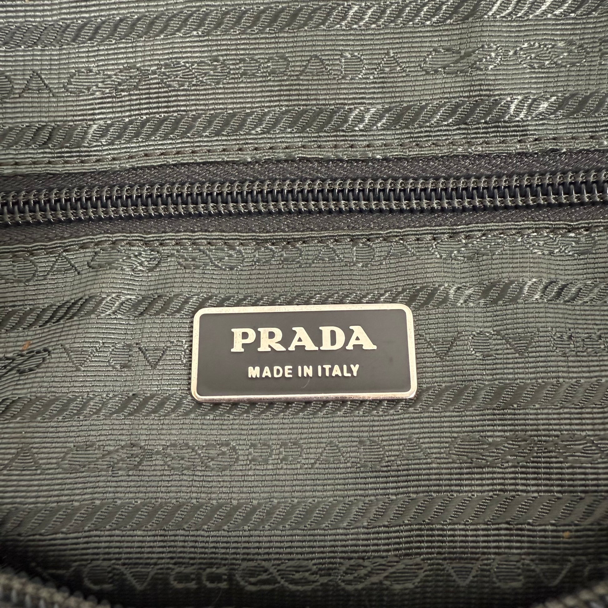 Prada Milano Nylon Buckle Messenger Bag – Charcoal Grey