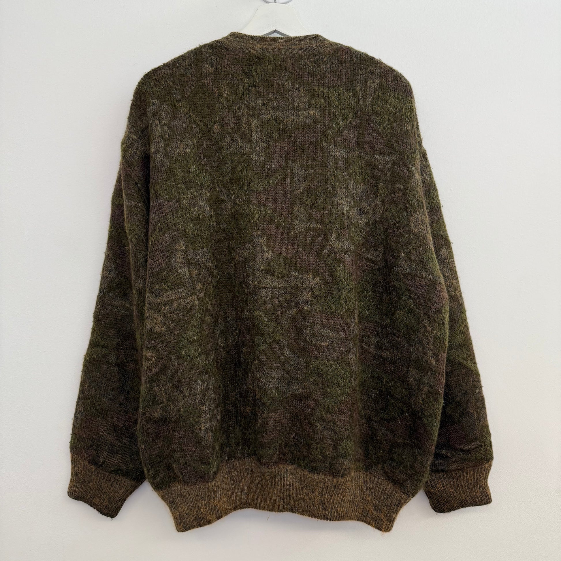 COMME des GARÇONS SHIRT Jacquard Camo Lined Cardigan (Early 2010s)
