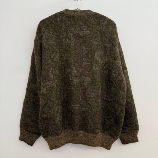COMME des GARÇONS SHIRT Jacquard Camo Lined Cardigan (Early 2010s)