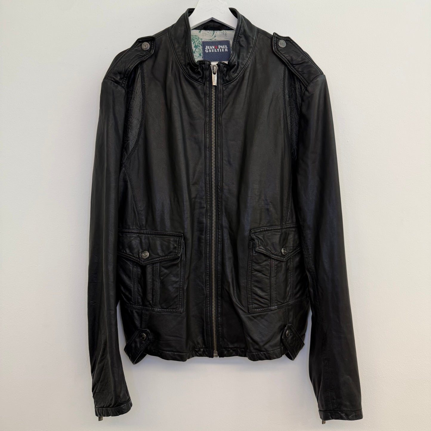Jean Paul Gaultier Laser-Cut Perforated Leather Jacket