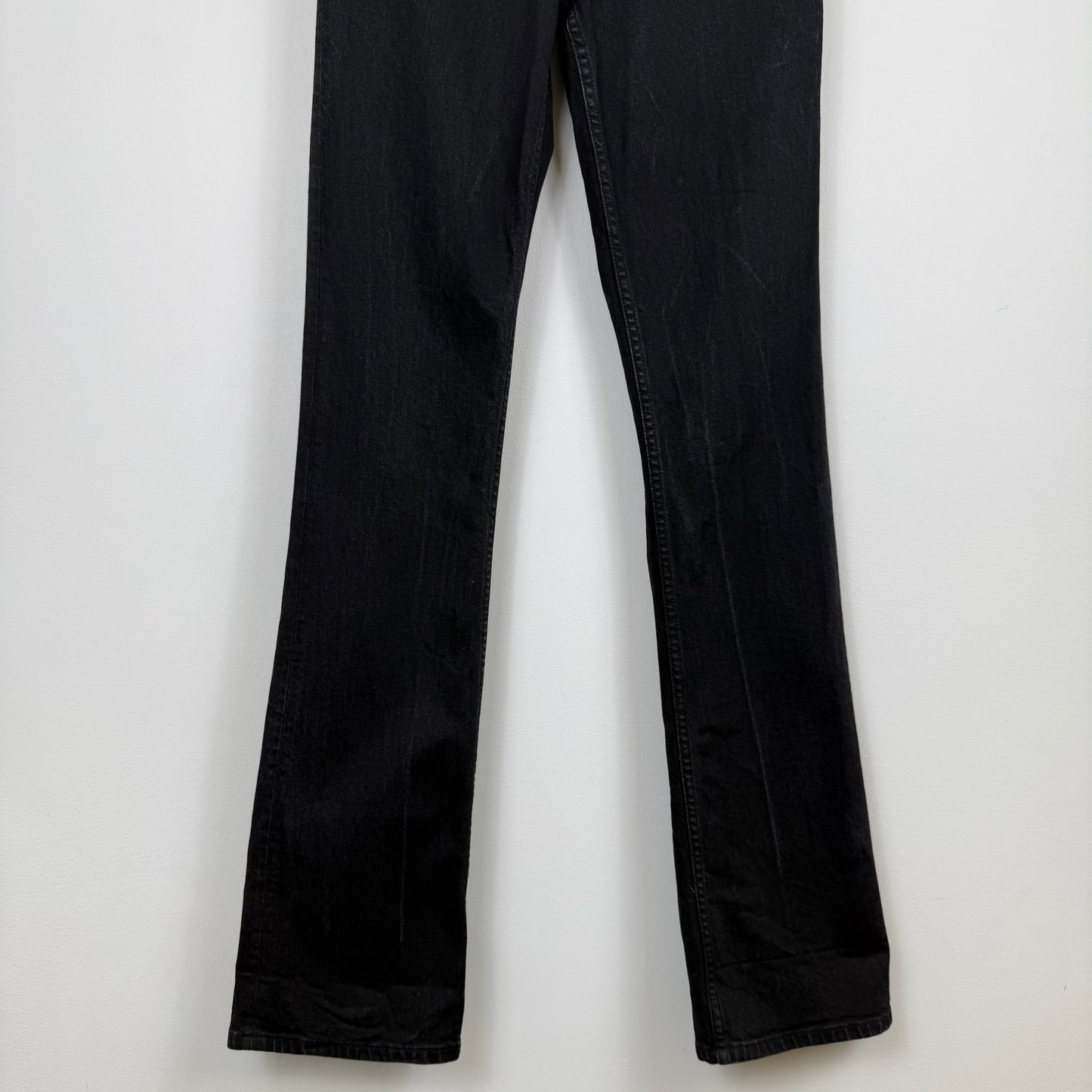 Helmut Lang Black "Wardrobe" Elongated Denim Jeans