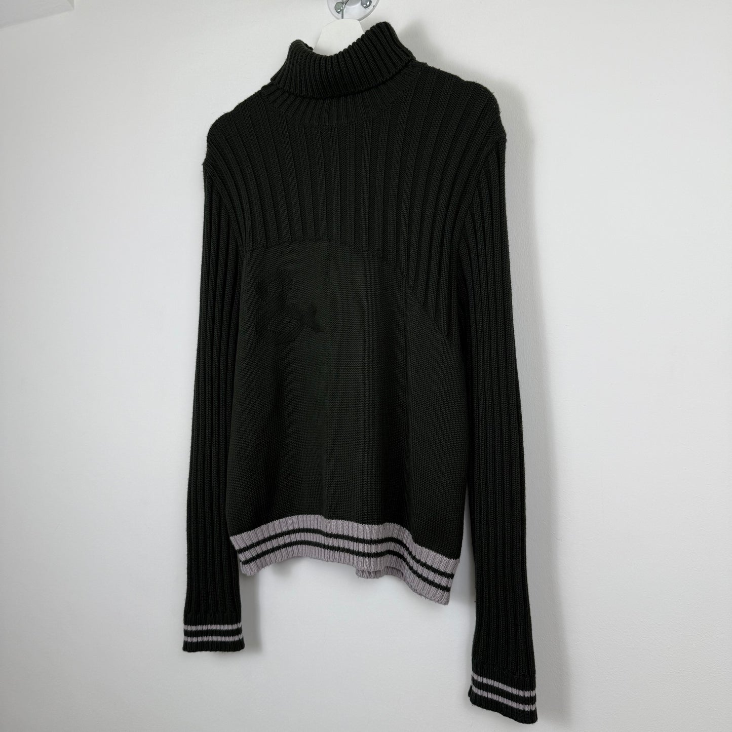 Dolce & Gabbana D&G ‘&’ line intergraded logo texture knit sweater