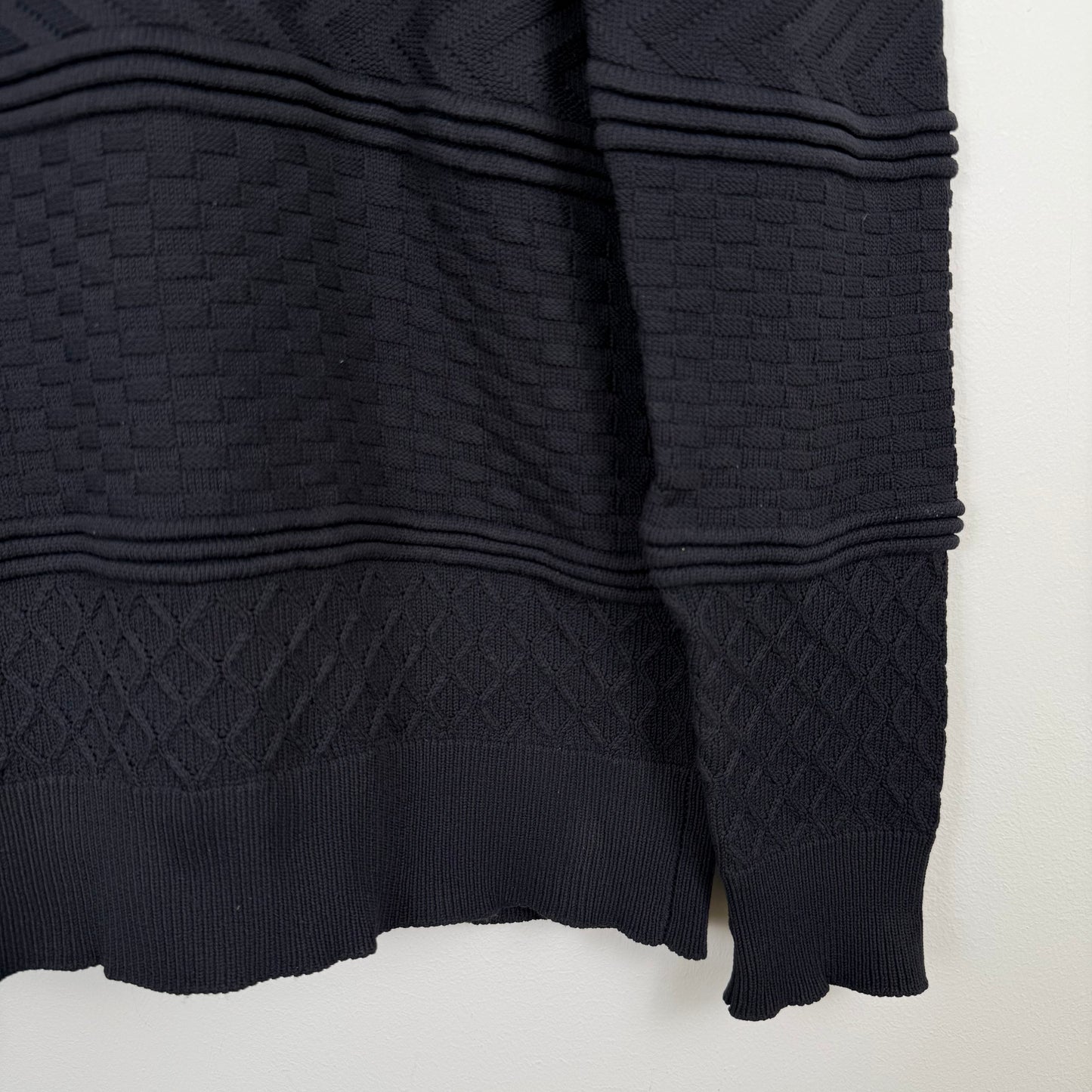 Ann Demeulemeester A/W12 textured panel knit sweater