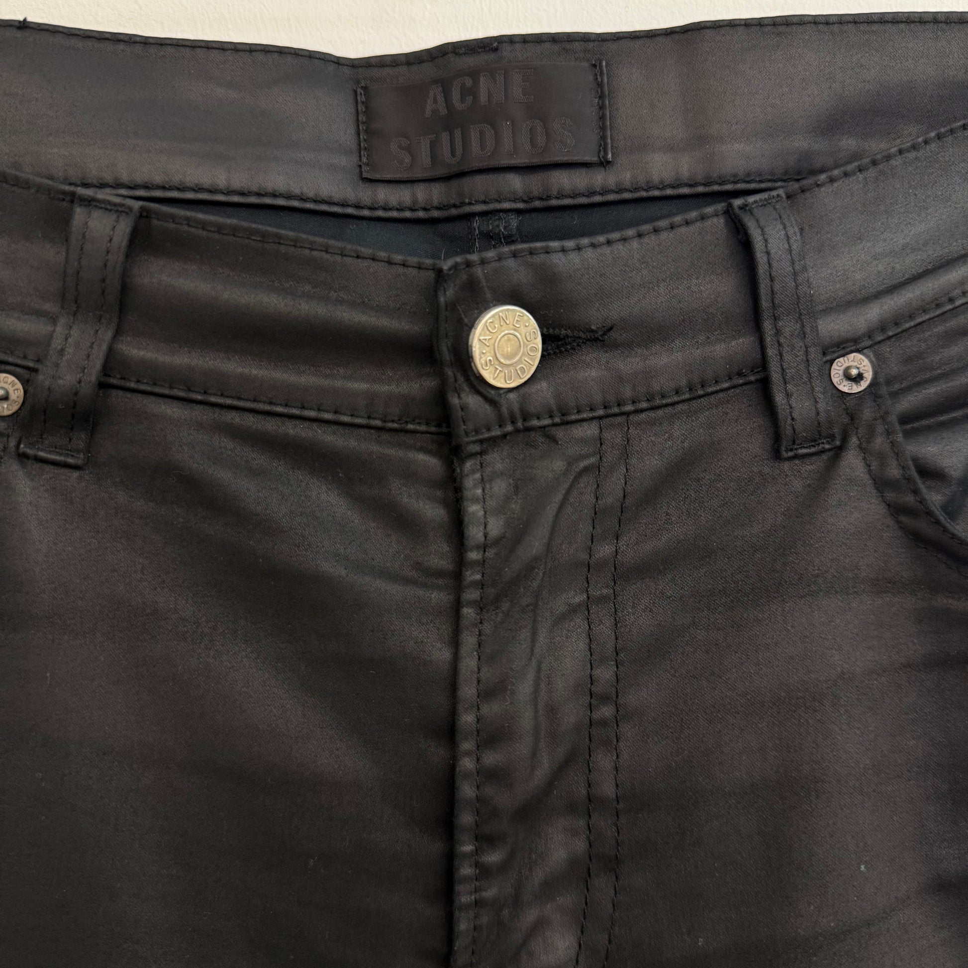 Acne Studios Ace Pleather Coated Skinny Jeans