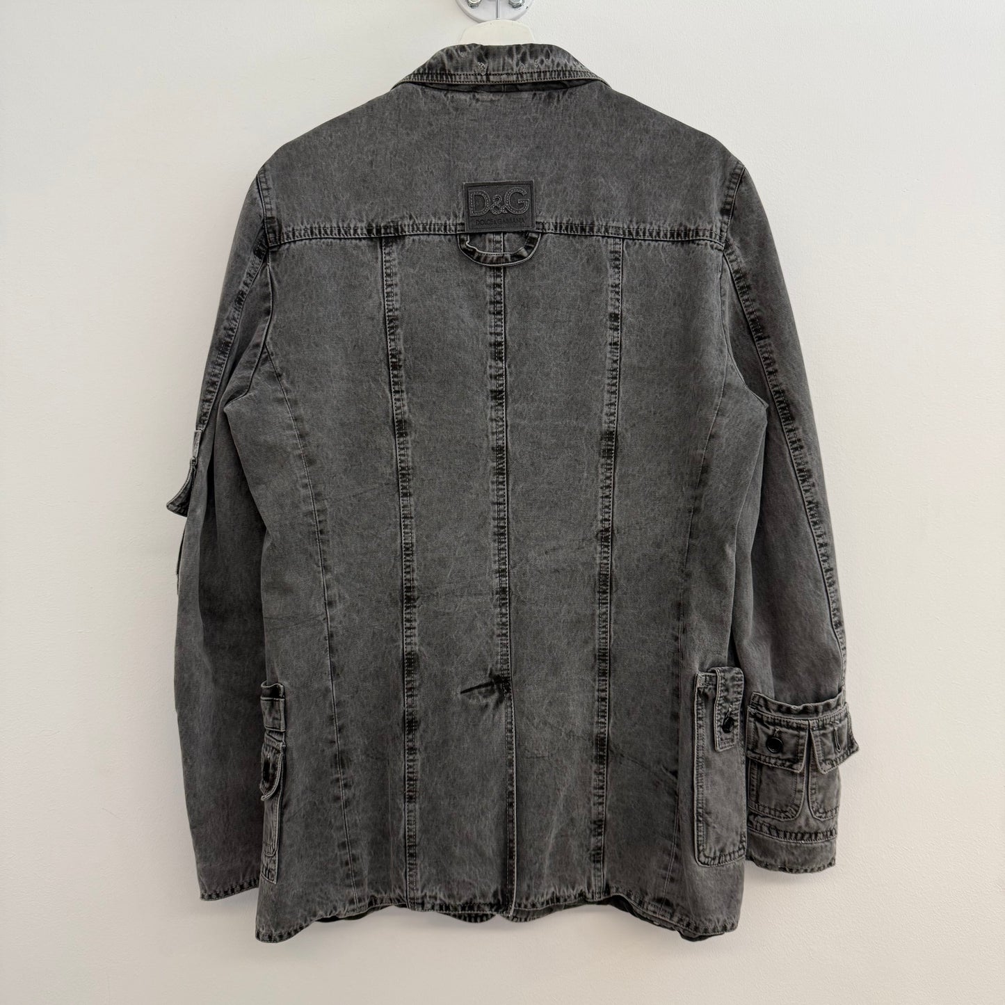 Dolce & Gabbana grey denim cargo blazer