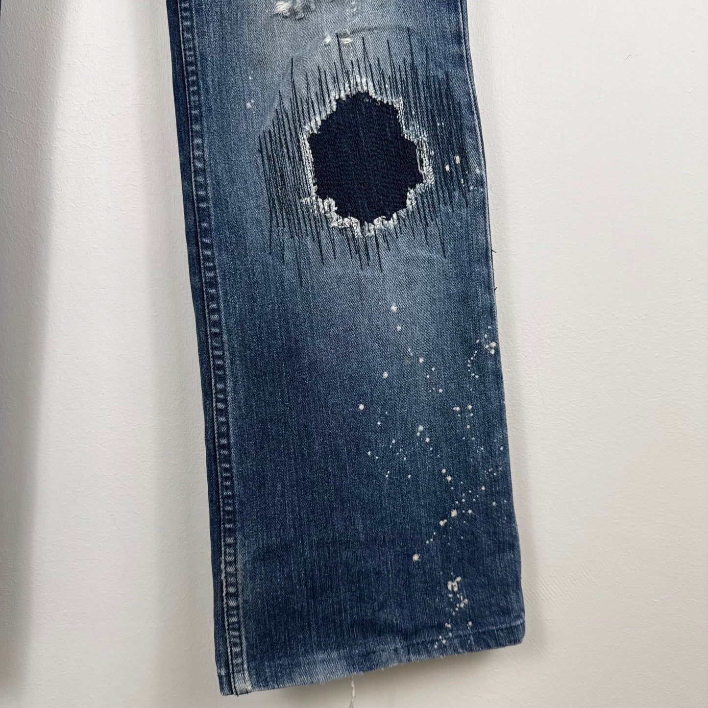 Number (N)ine "Bullet Hole" Distressed Denim Jeans (2001)