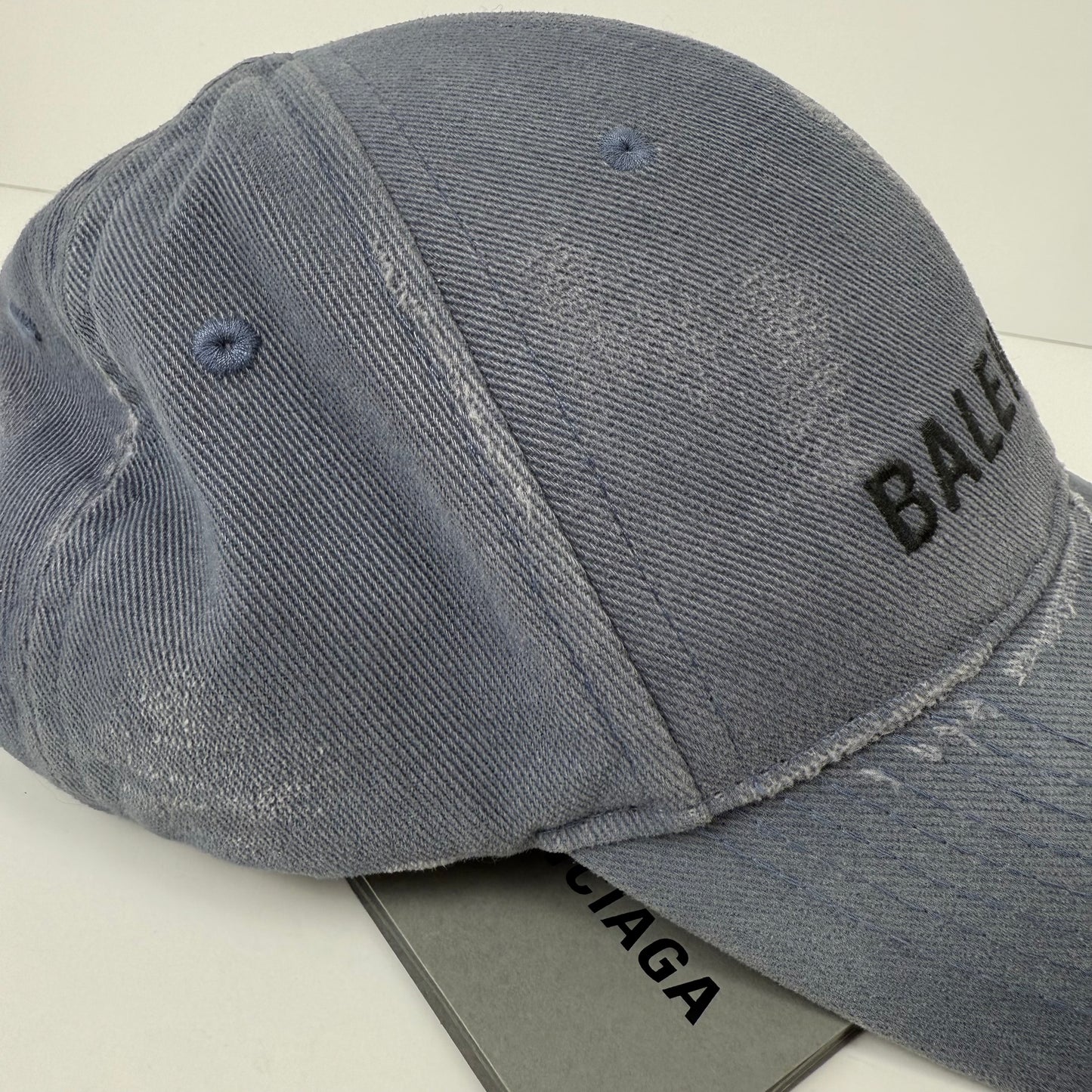 Balenciaga Embroidered Logo Distressed Cap (2023)