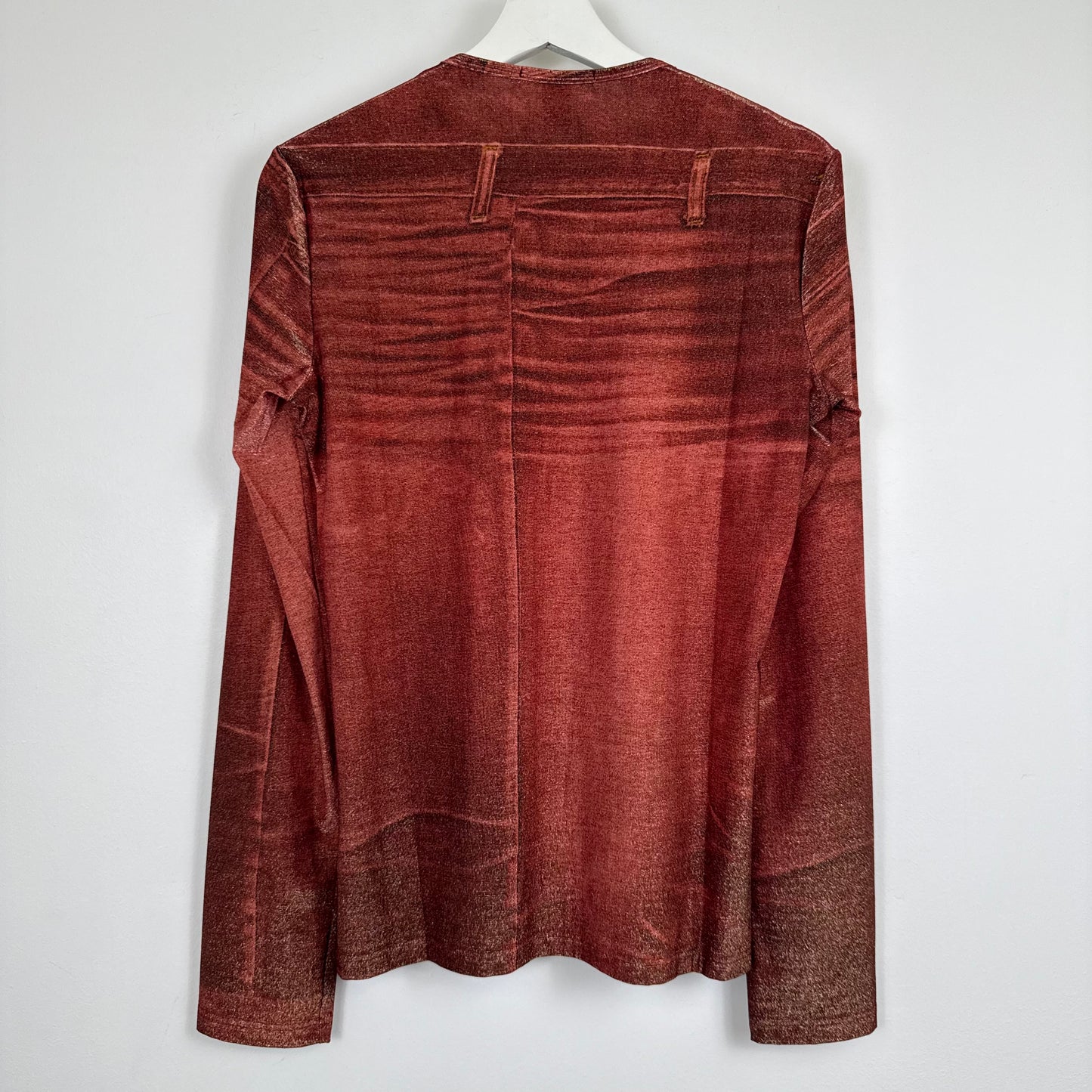 Roberto Cavalli Early 2000s trompe-l’oeil denim longsleeve