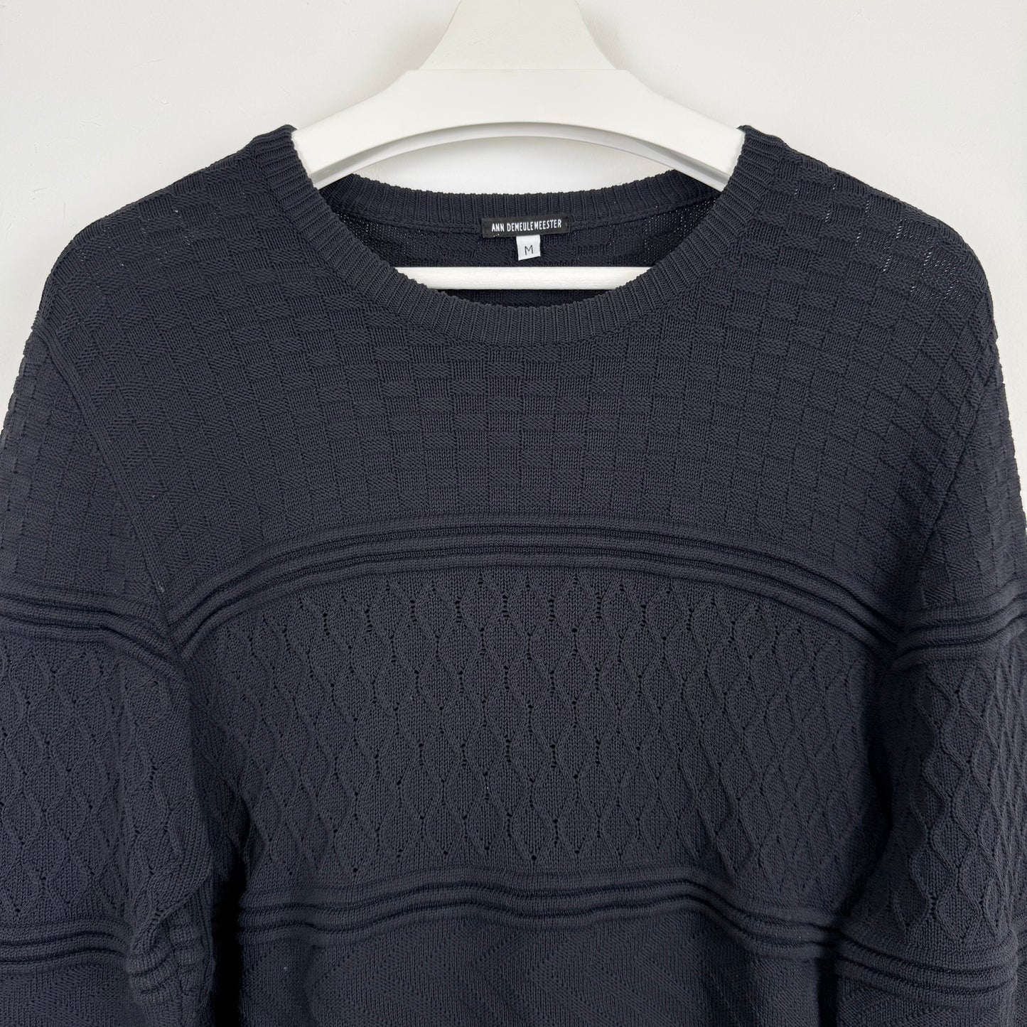 Ann Demeulemeester A/W12 textured panel knit sweater
