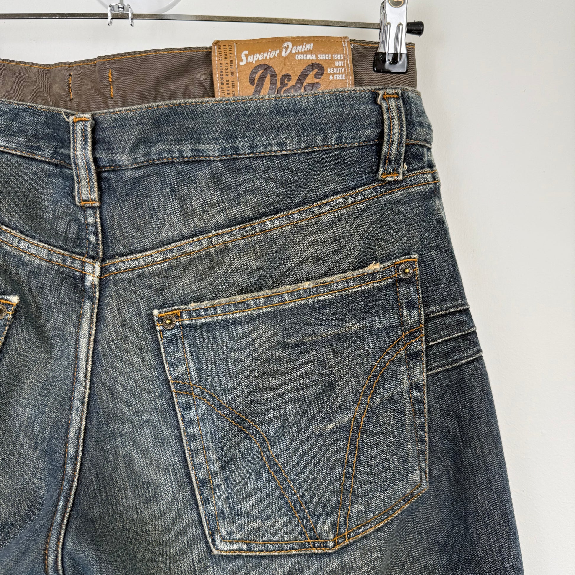 D&G 2003 Double Waist Twisted Seam Cargo Pants