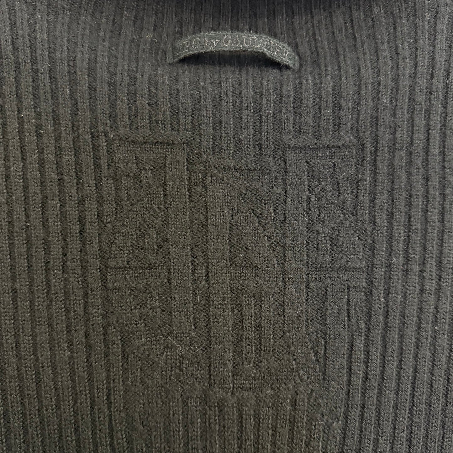 Jean Paul Gaultier Black knitted sweater with turtle neck