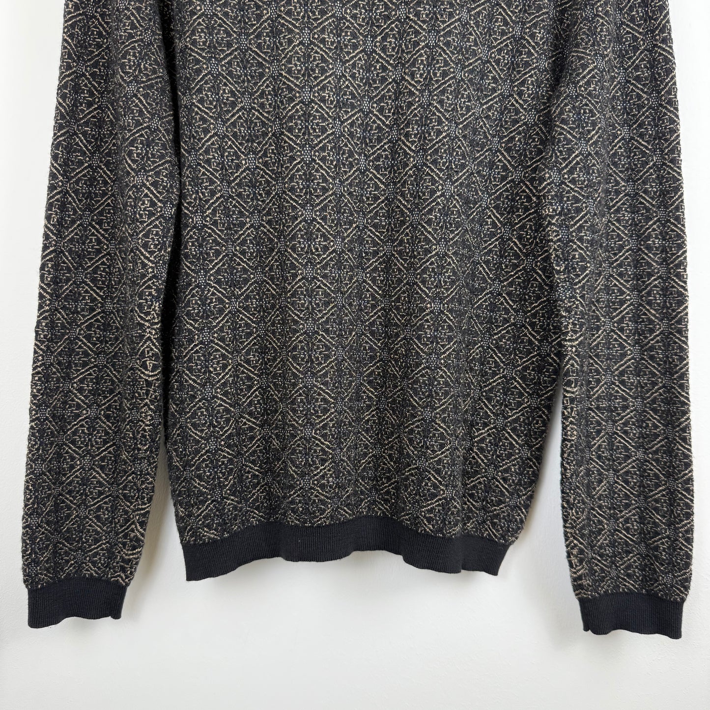 Dries Van Noten Geometric Jacquard Knit Sweater