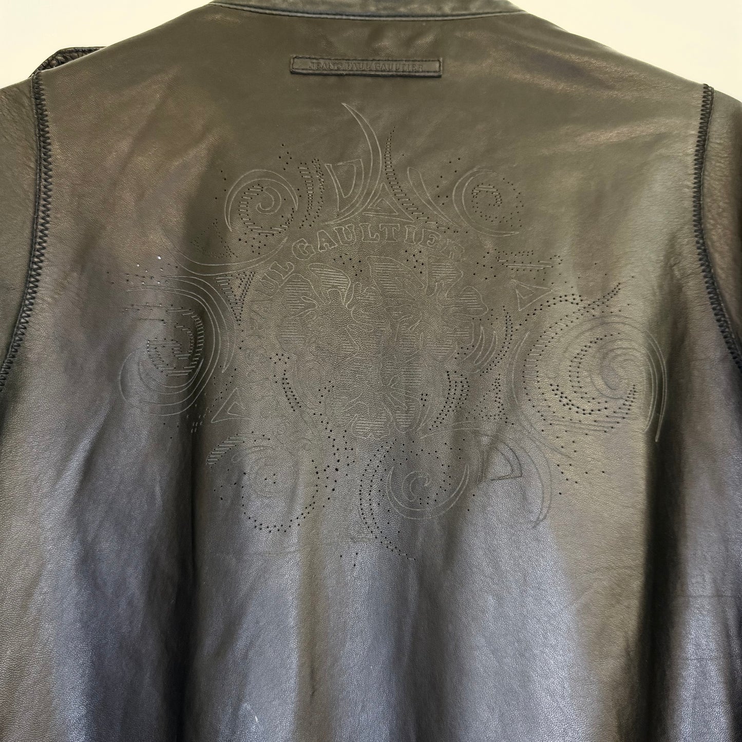 Jean Paul Gaultier Laser-Cut Perforated Leather Jacket