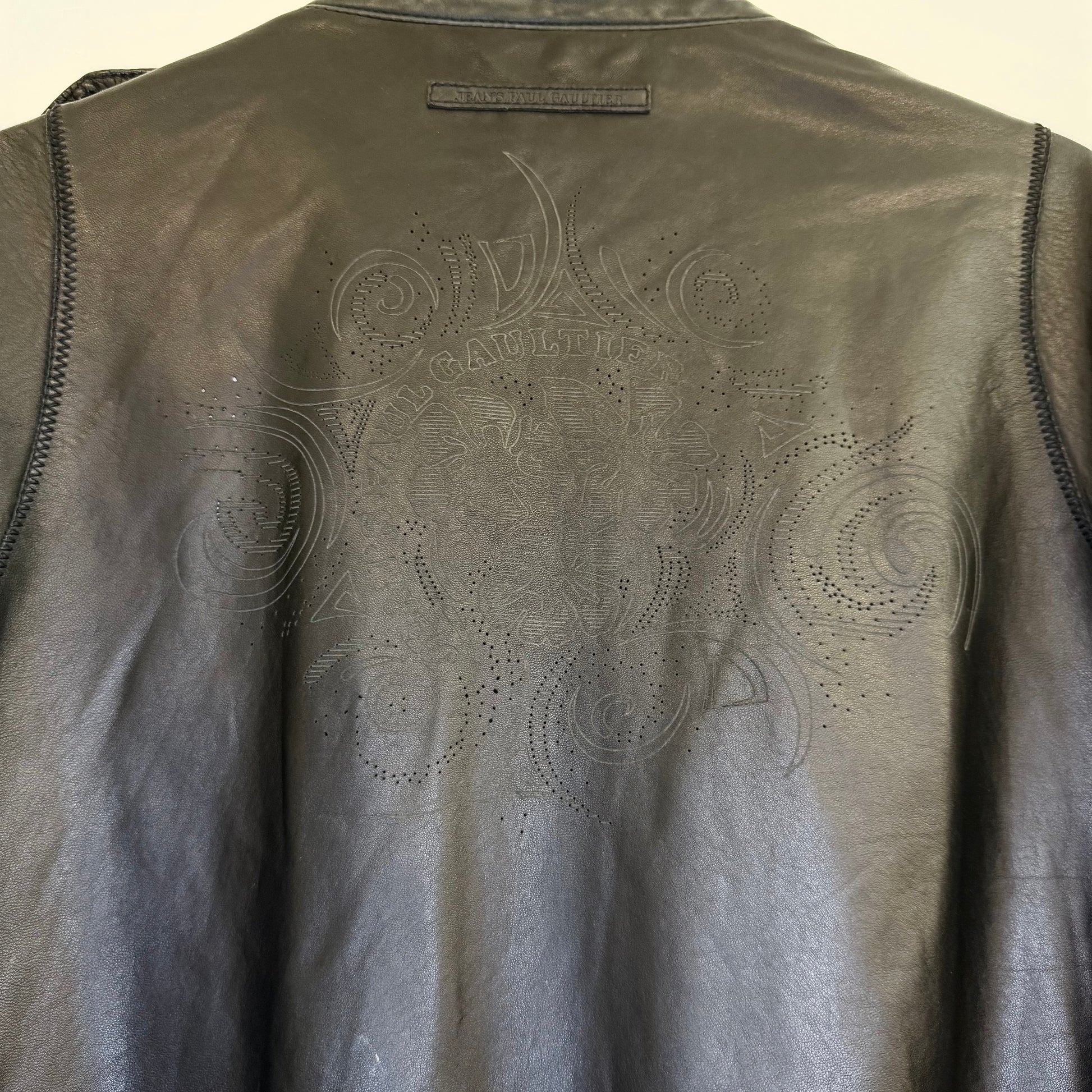 Jean Paul Gaultier Laser-Cut Perforated Leather Jacket