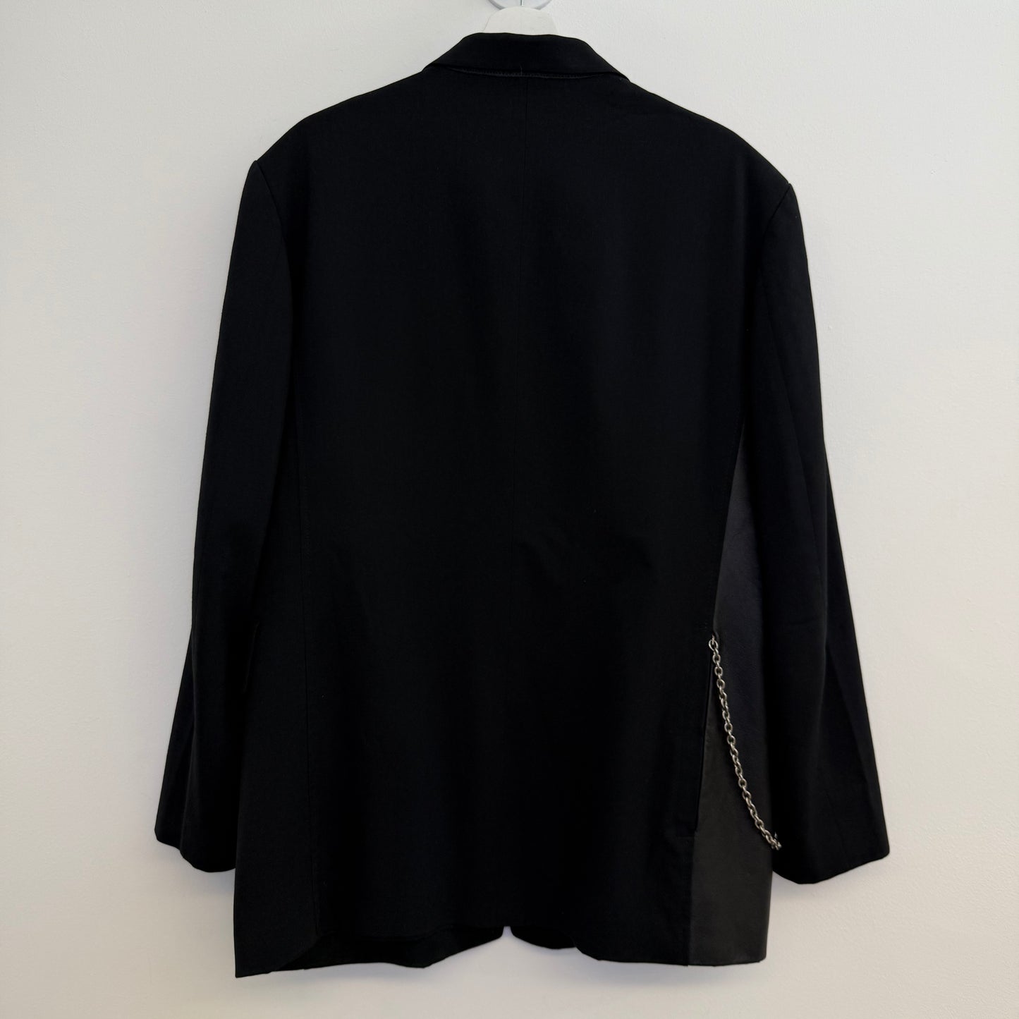 Dirk Bikkembergs 2-Piece Suit with Leather Inlay & Chain Detail
