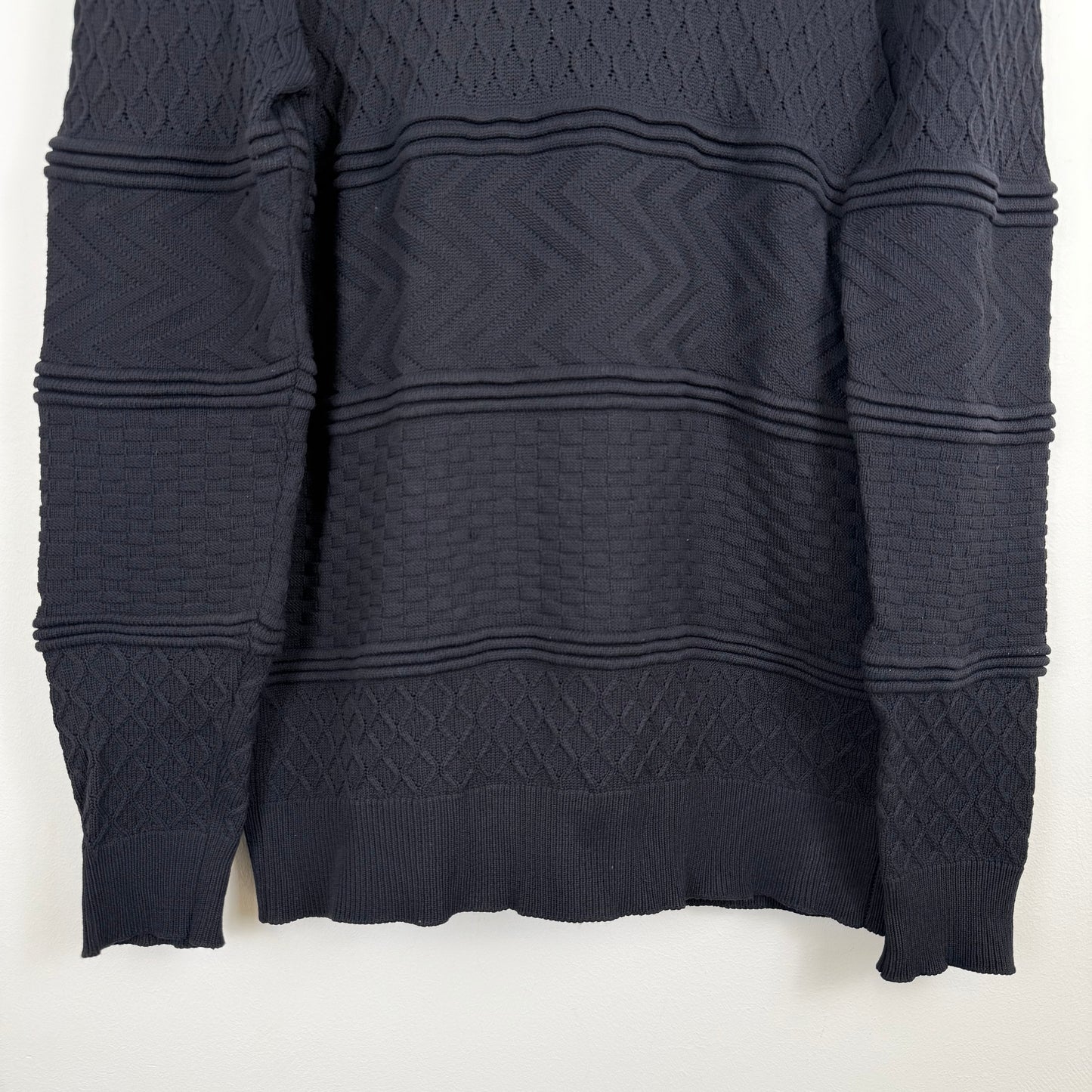 Ann Demeulemeester A/W12 textured panel knit sweater