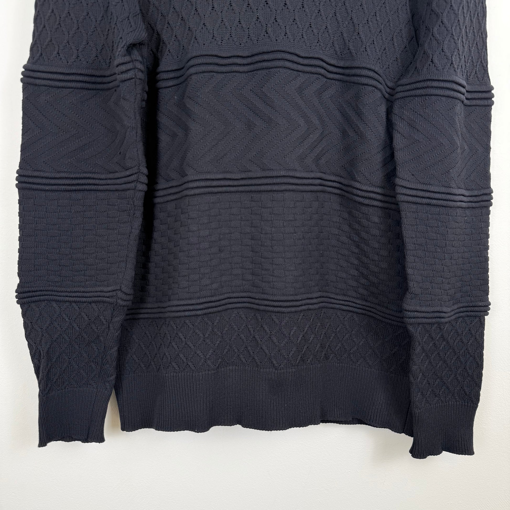 Ann Demeulemeester A/W12 textured panel knit sweater