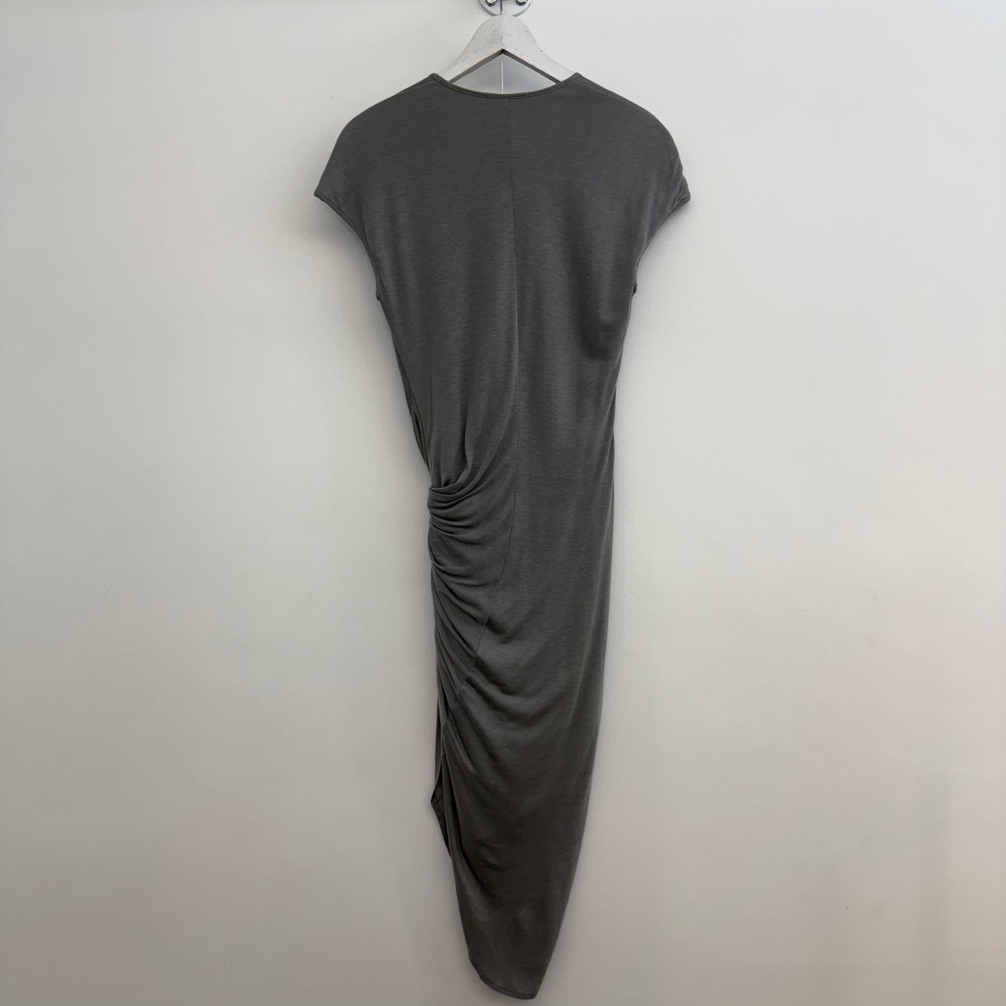 Helmut Lang grey multi layered long dress
