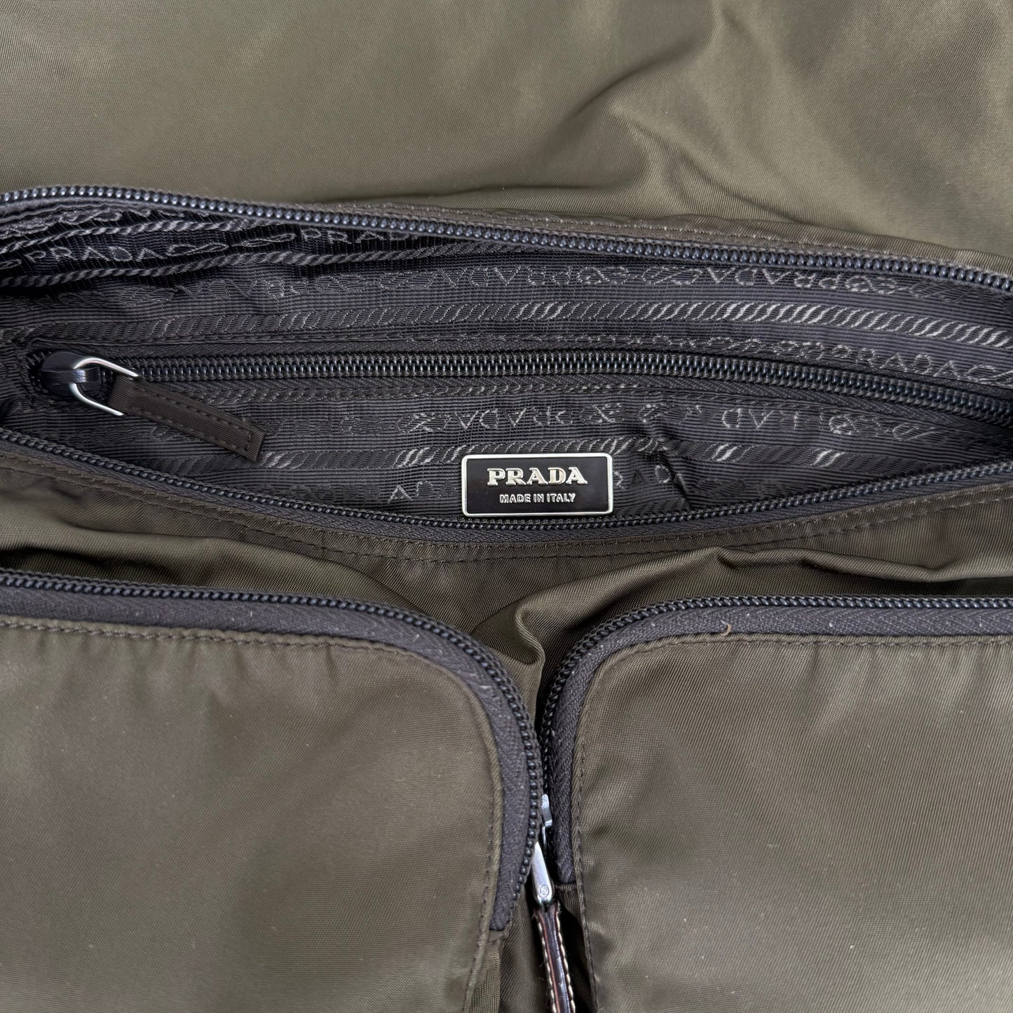 Prada Milano Nylon Double Pocket Messenger Bag