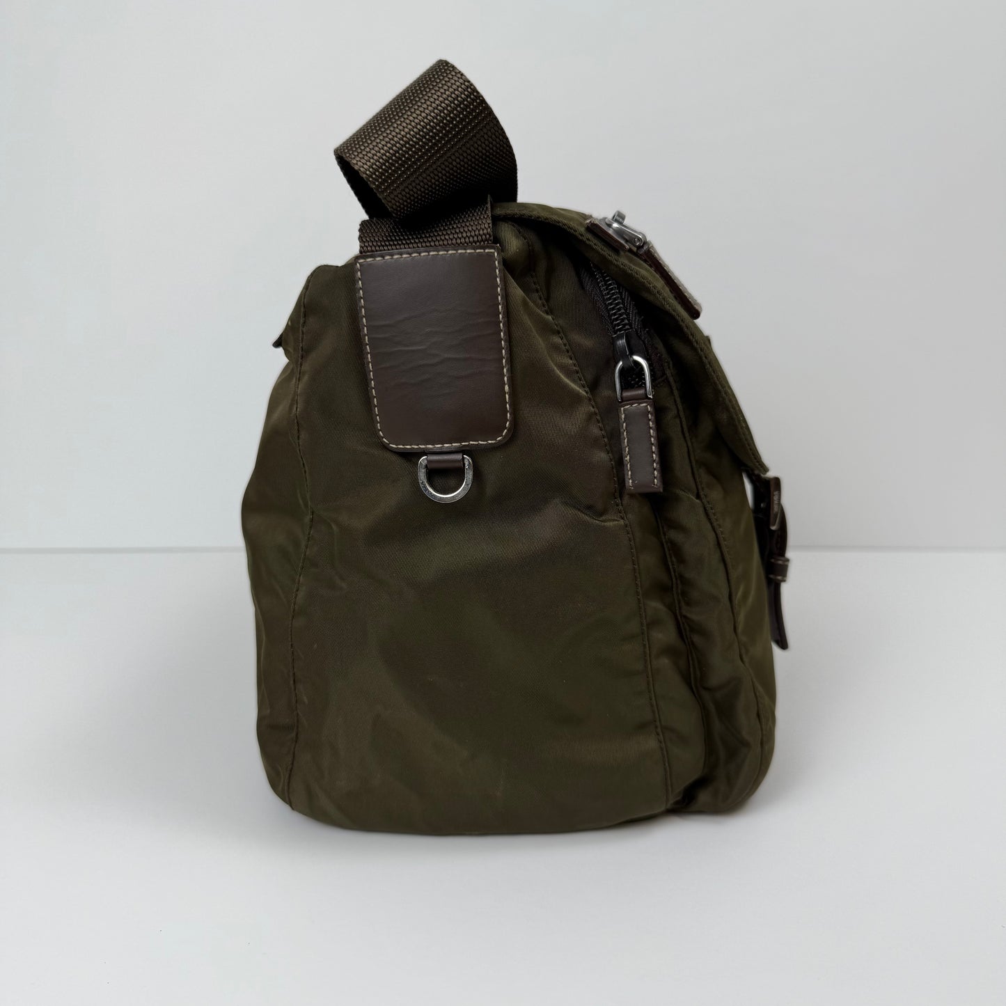 Prada Milano Nylon Double Pocket Messenger Bag