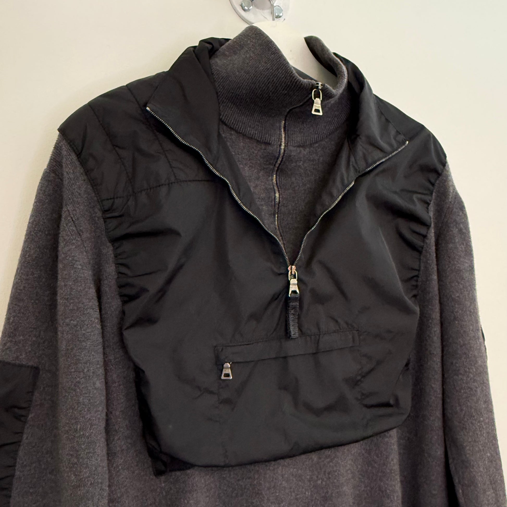 Prada Sport Linea Rossa Grey Zip-Up Fleece (ca. 2000-2005)