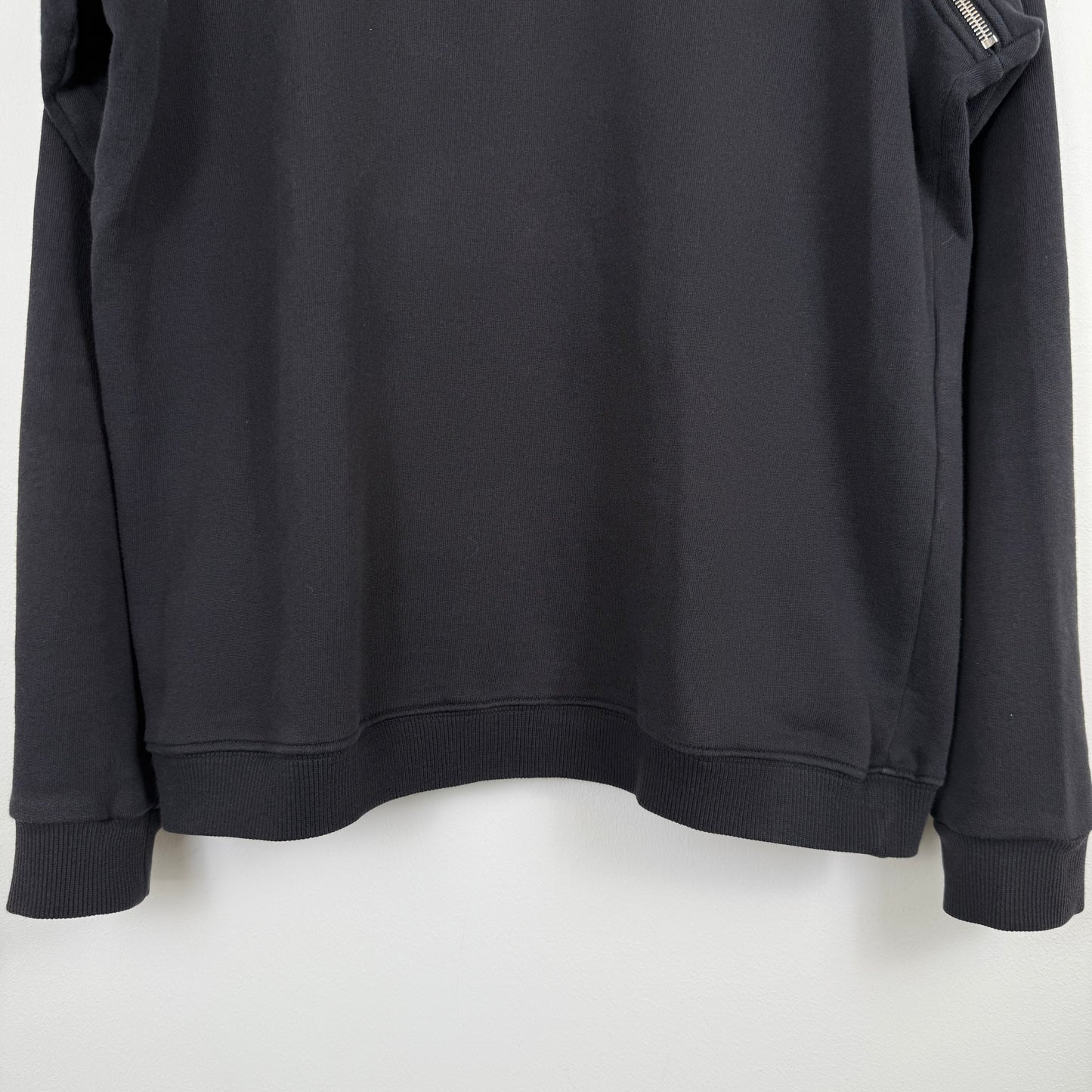 Saint Laurent Paris 2014 Asymmetric Zip Raglan Sweatshirt
