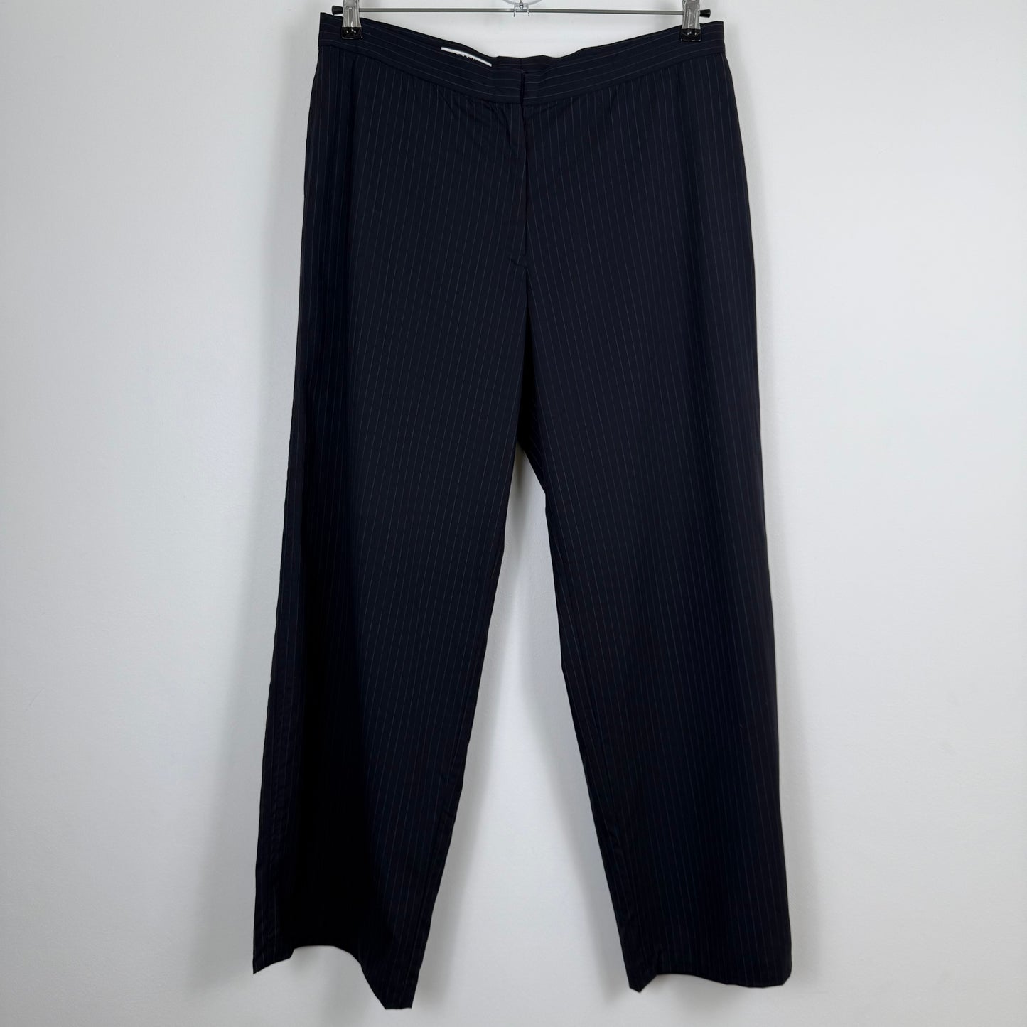 Jil Sander by Raf Simons wide leg pinstripe trousers