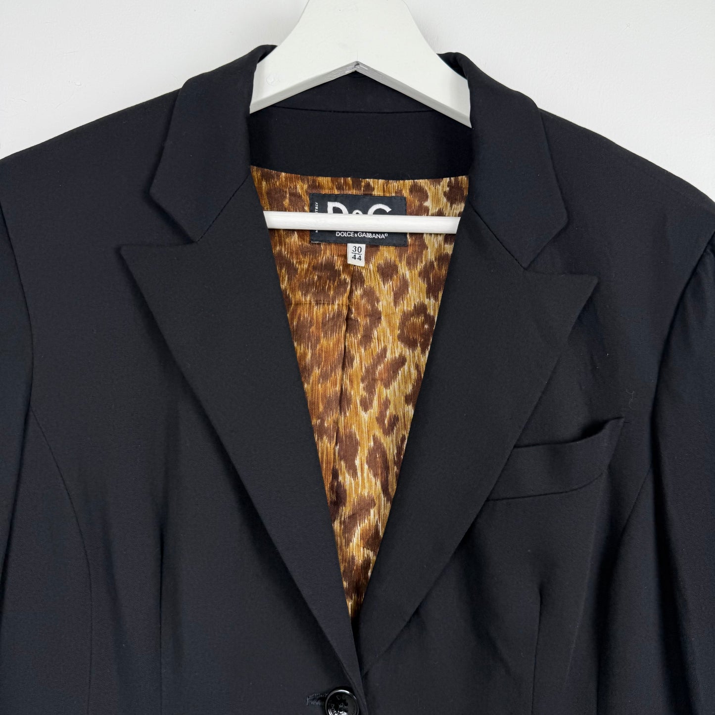Dolce & Gabbana Leopard Lining Blazer & Lace Back Vest Set