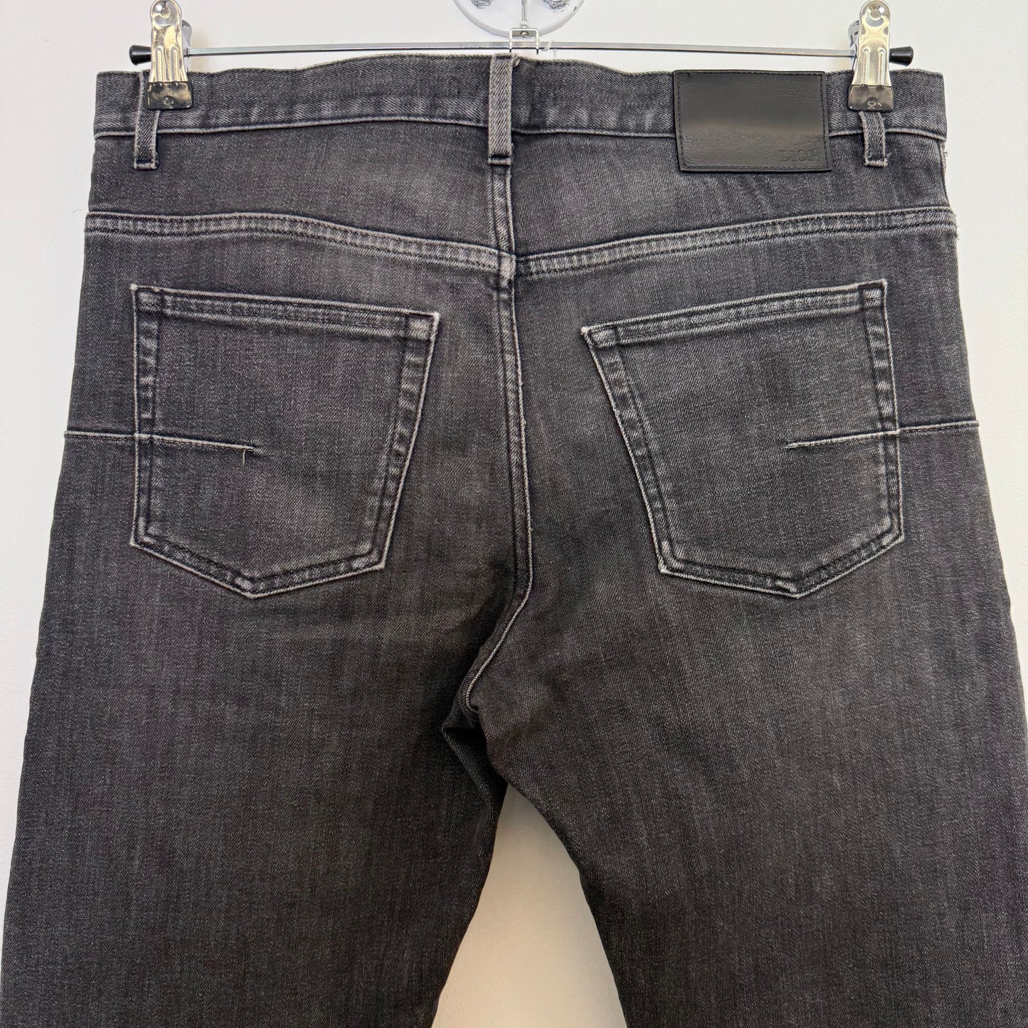 Dior Black Washed Slim-Fit Jeans (Kris van Assche)