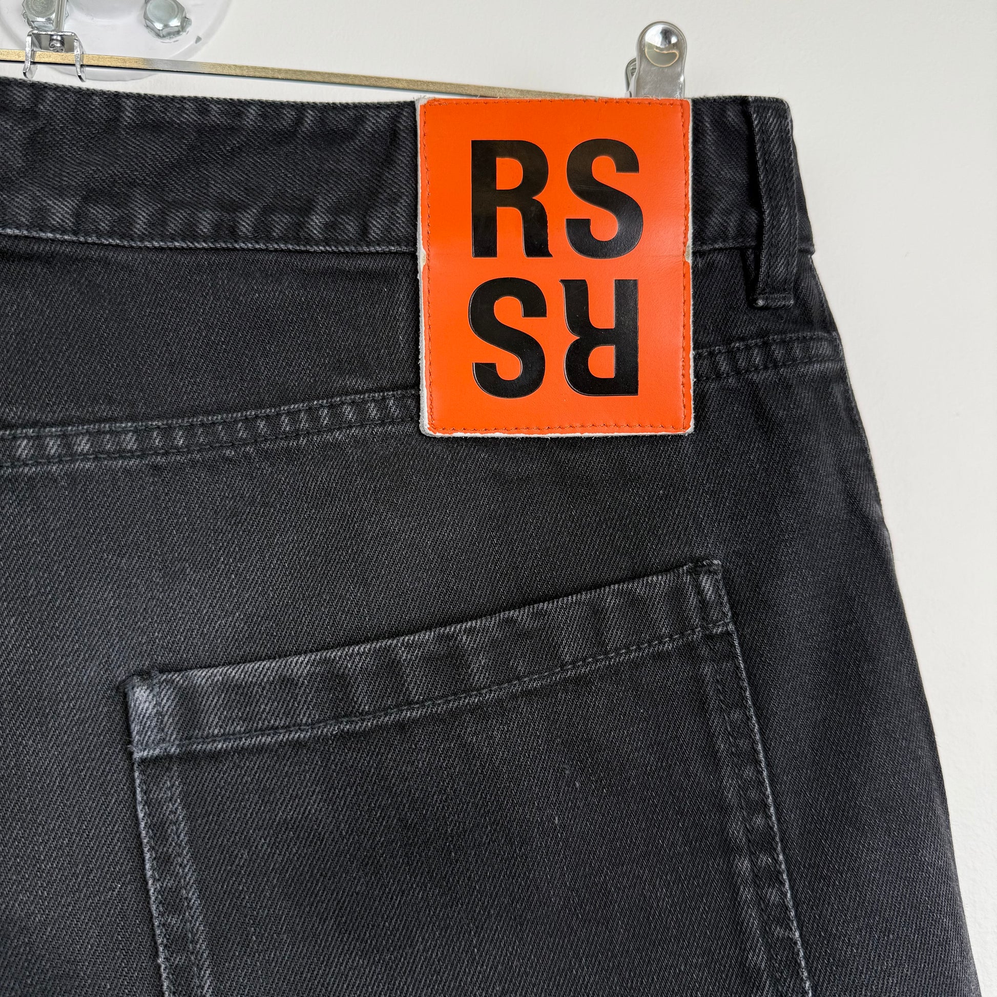 Raf Simons Regular Straight Denim ‘RS’ patch jeans