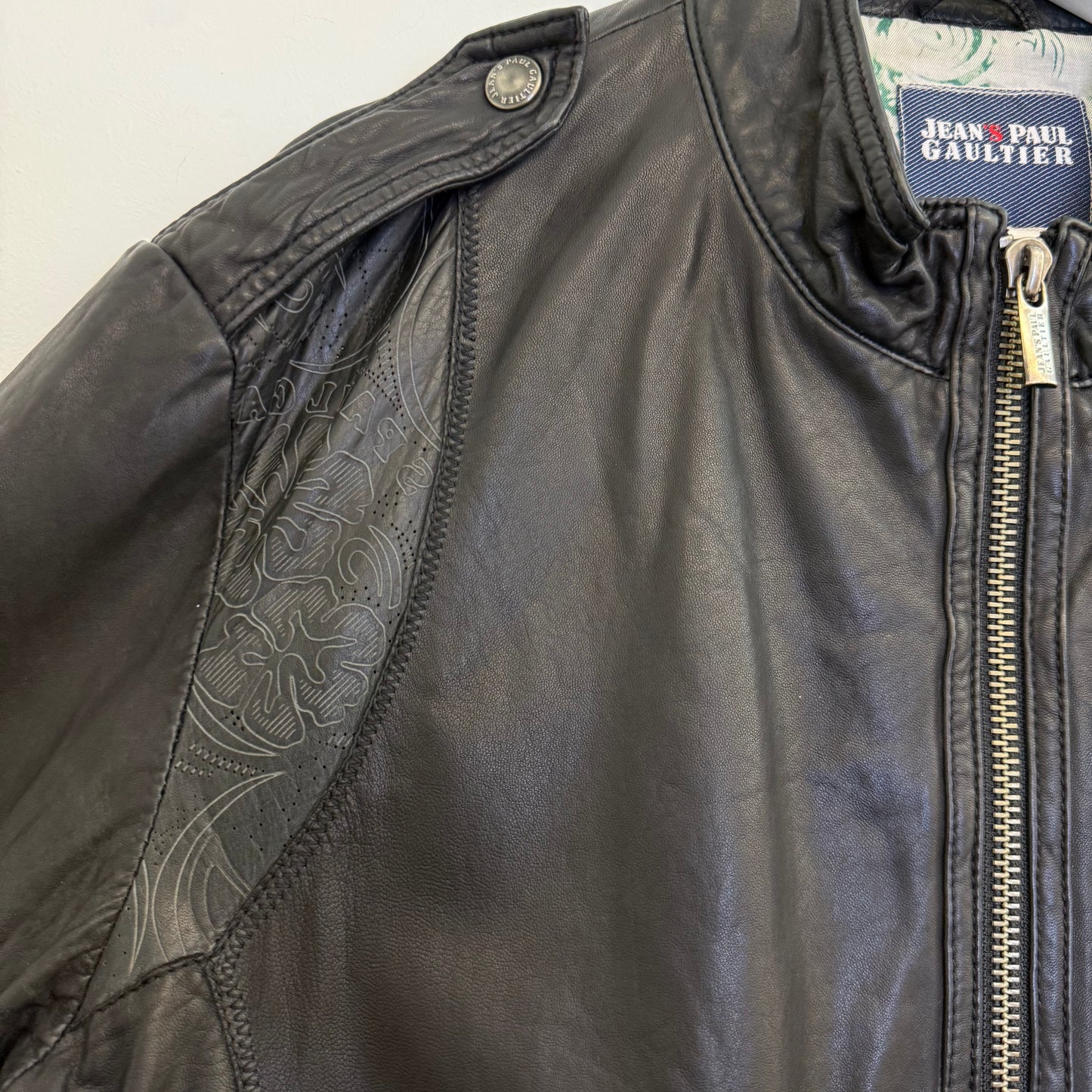 Jean Paul Gaultier Laser-Cut Perforated Leather Jacket
