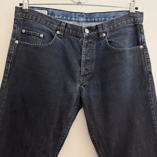 Dries van Noten Jeans, blue waxed denim