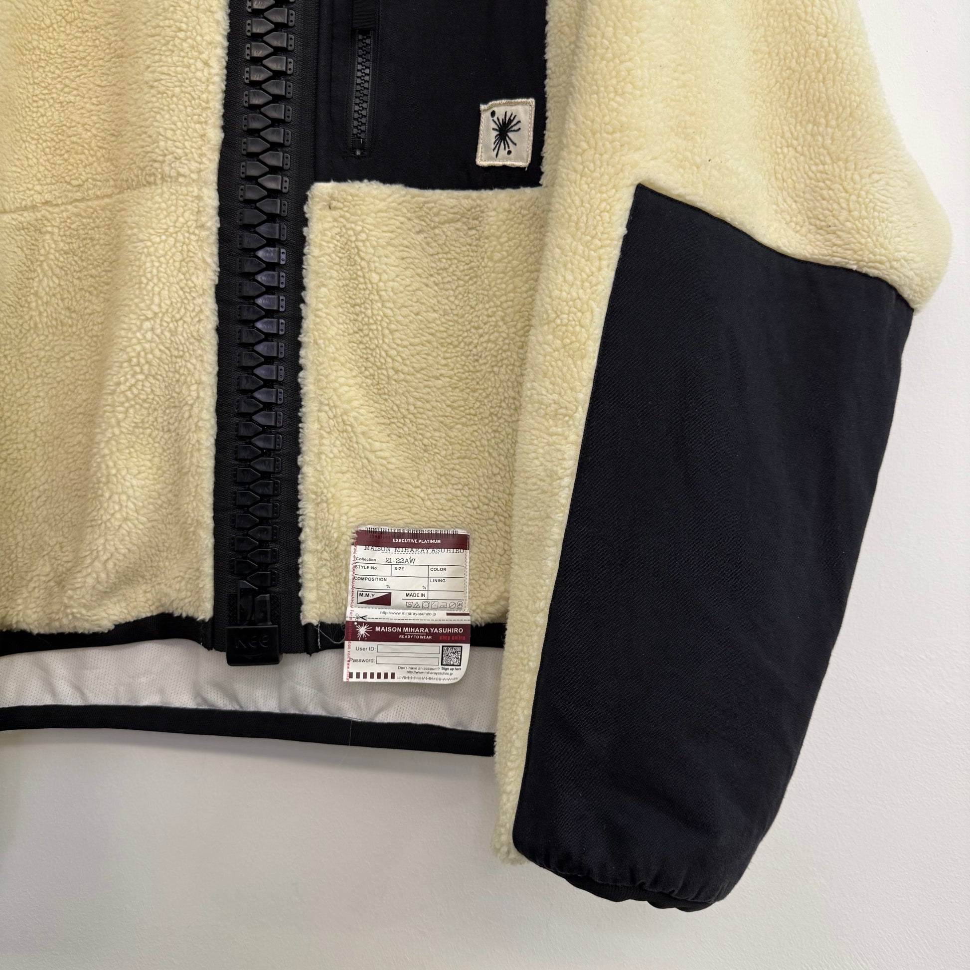Maison Mihara Yasuhiro Big Zipper Boa Fleece Jacket