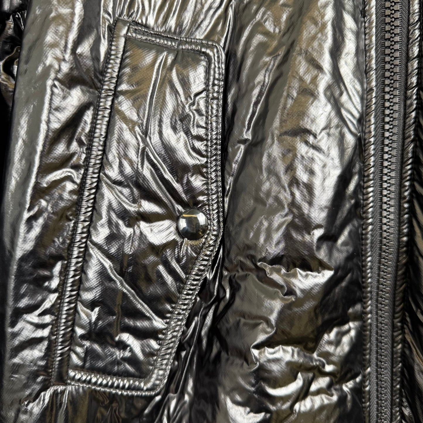 Dries Van Noten FW21 Back-Zip Crinkled Technical Bomber