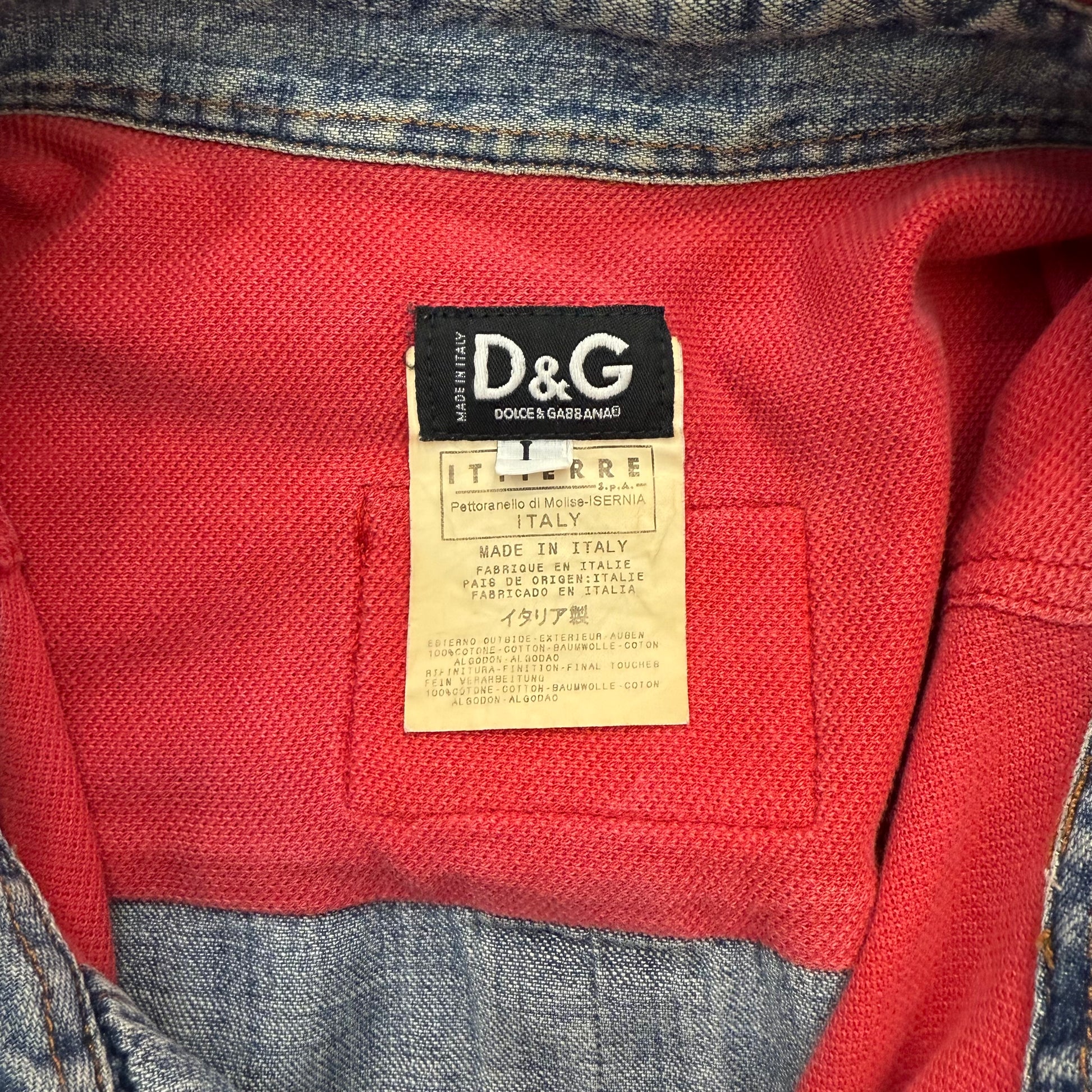 Dolce & Gabbana D&G Vintage "Funky Sport" Denim Sleeveless Shirt Vest