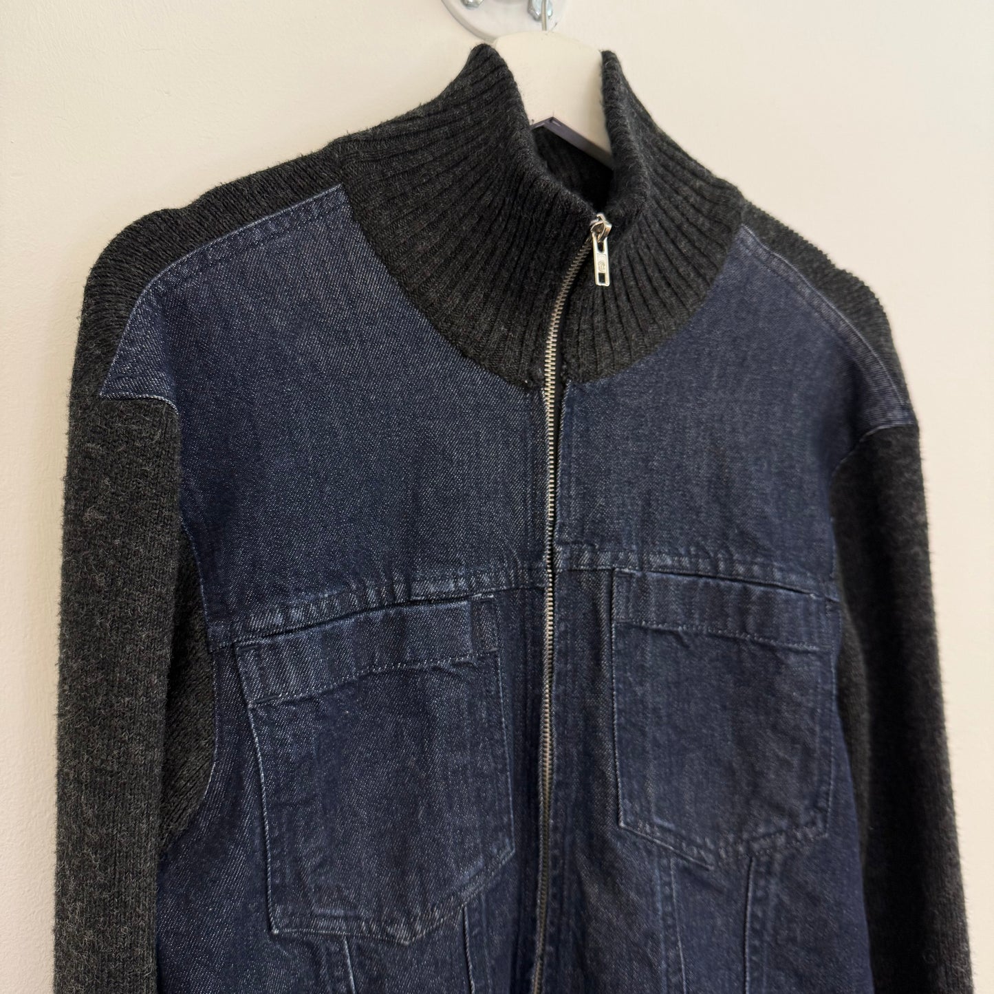 Prada denim/wool zipper jacket