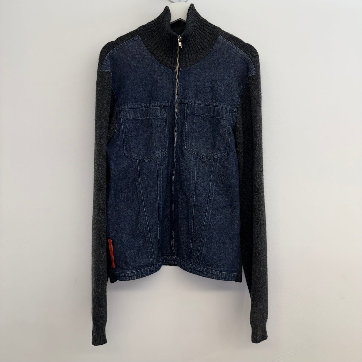 Prada denim/wool zipper jacket