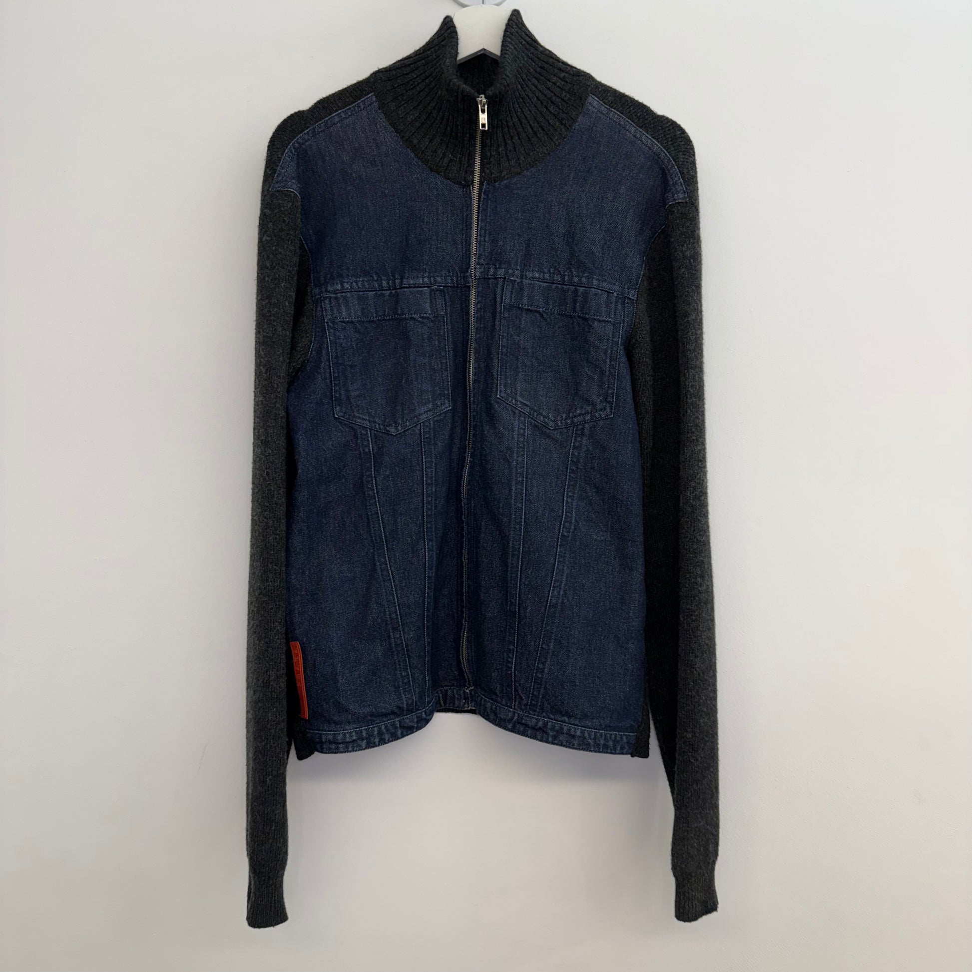 Prada denim/wool zipper jacket