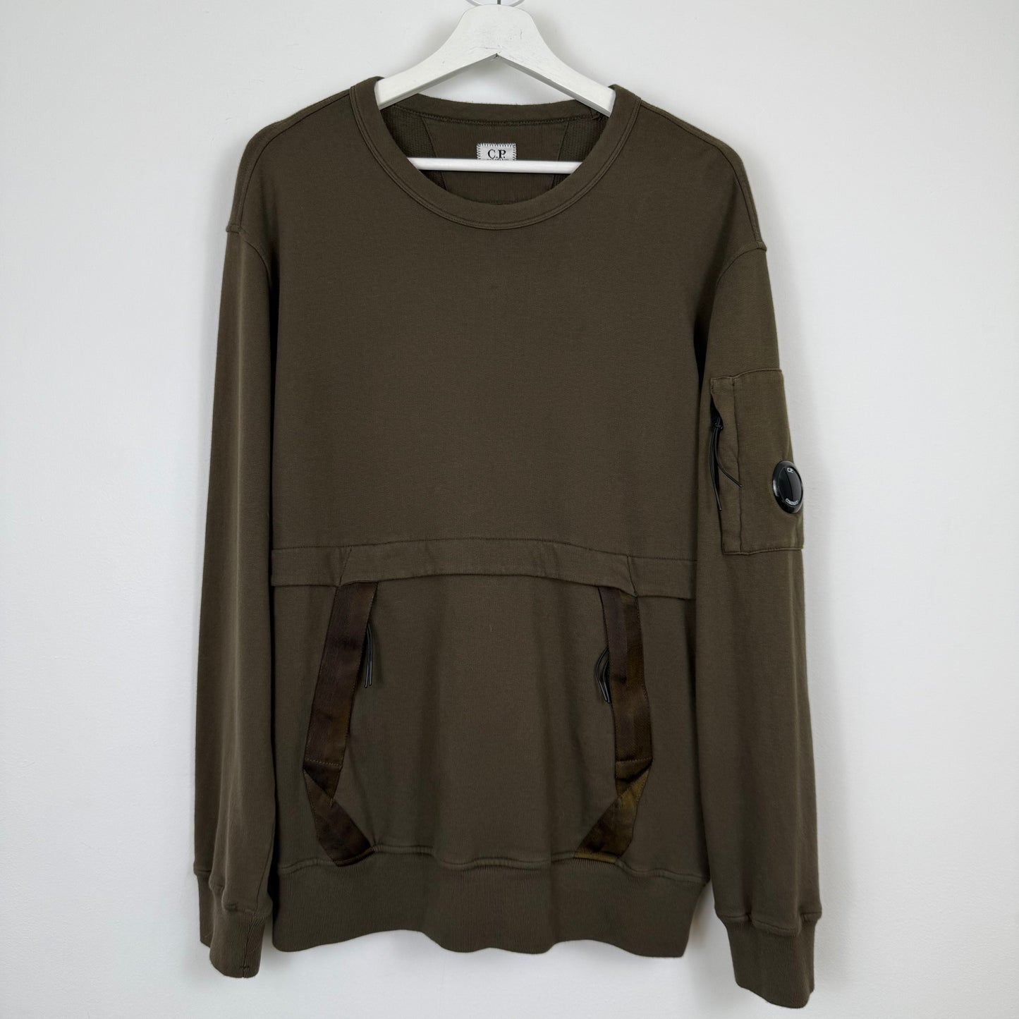 C.P. Company Satin Nylon Panel Lens Crewneck