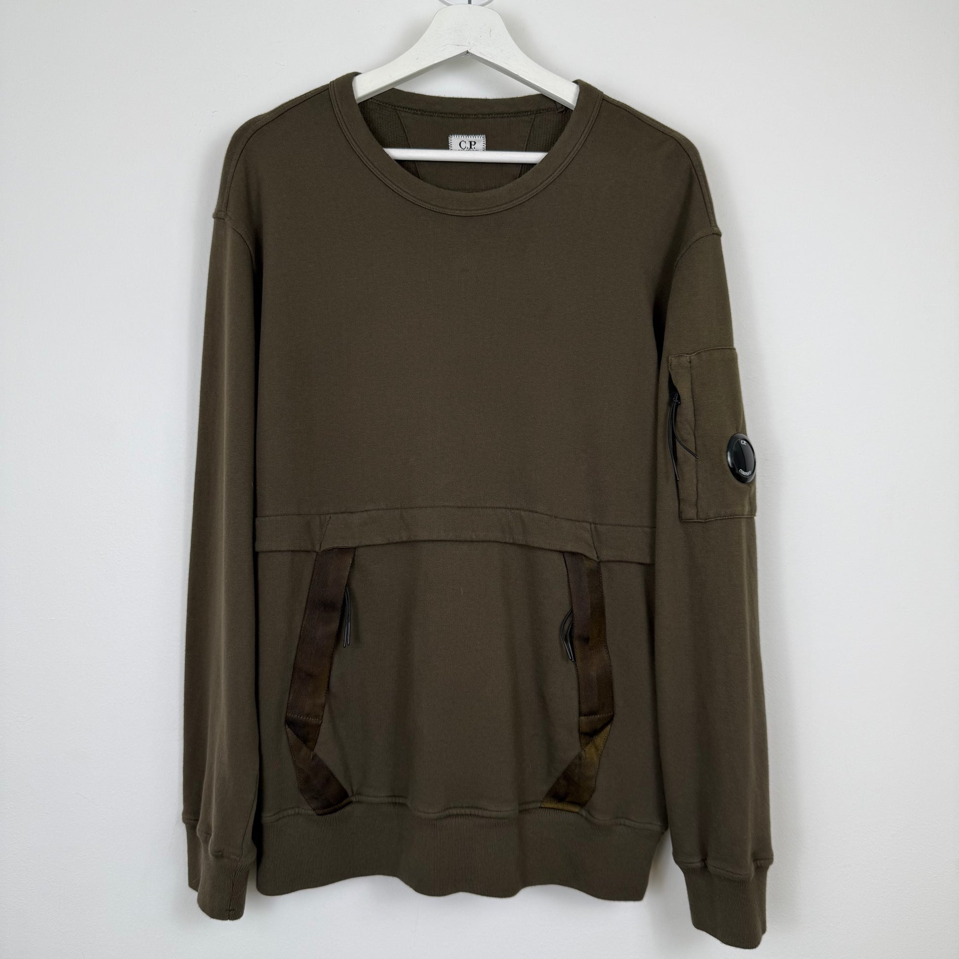 C.P. Company Satin Nylon Panel Lens Crewneck