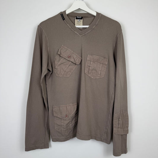 D&G Dolce & Gabbana "Private Property" Cargo Long Sleeve (2003)