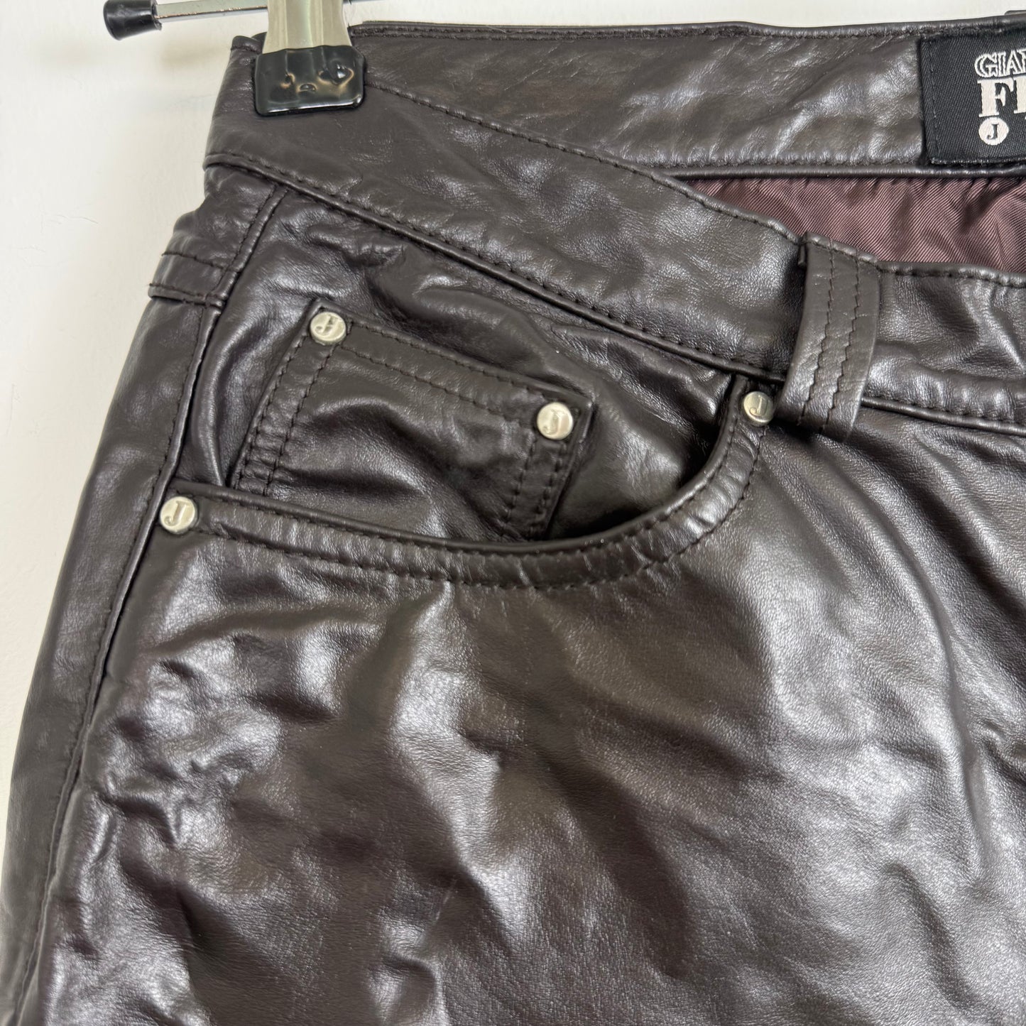 Gianfranco Ferré Jeans Vintage Brown Leather late 90's