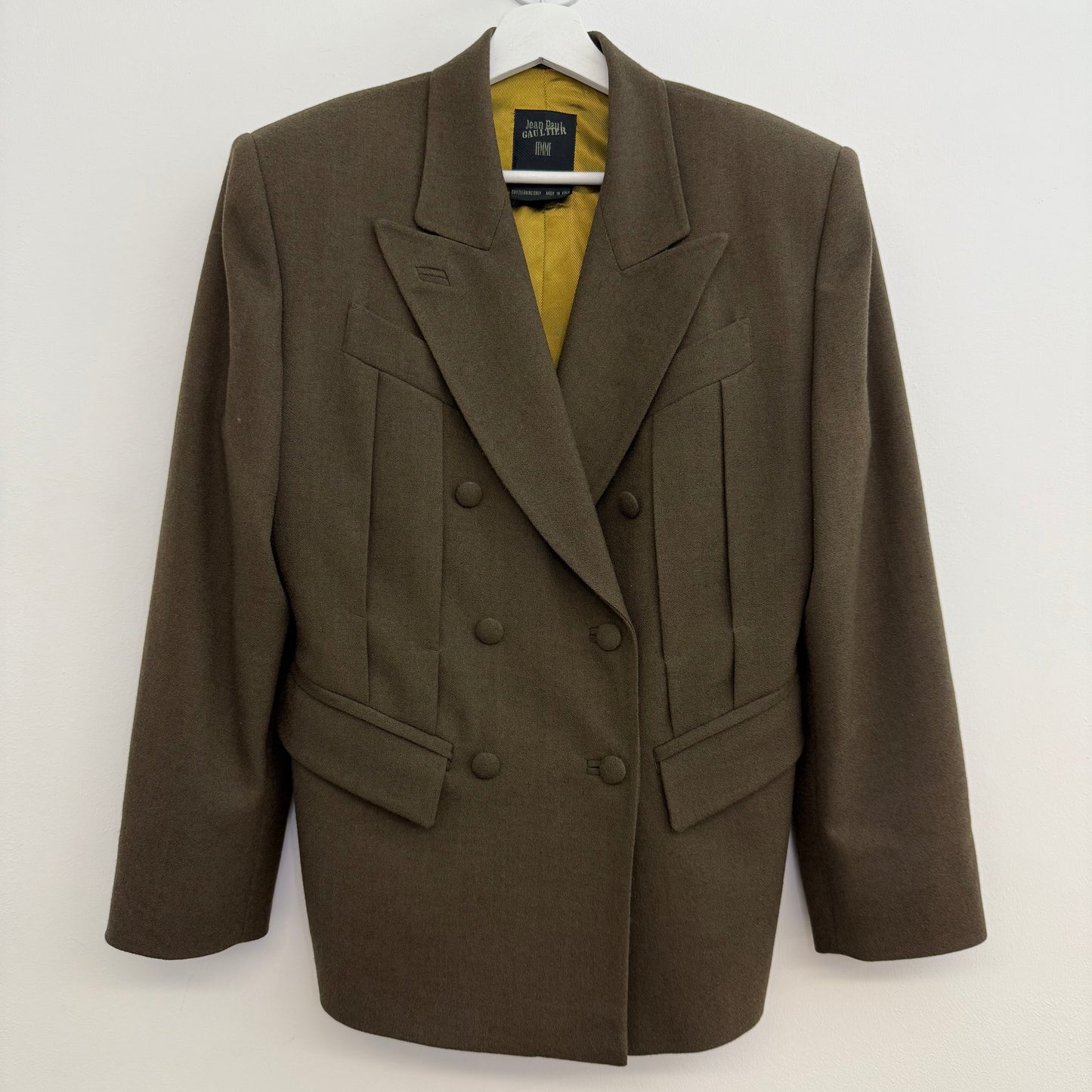 Jean Paul Gaultier Femme tailor made green colbert